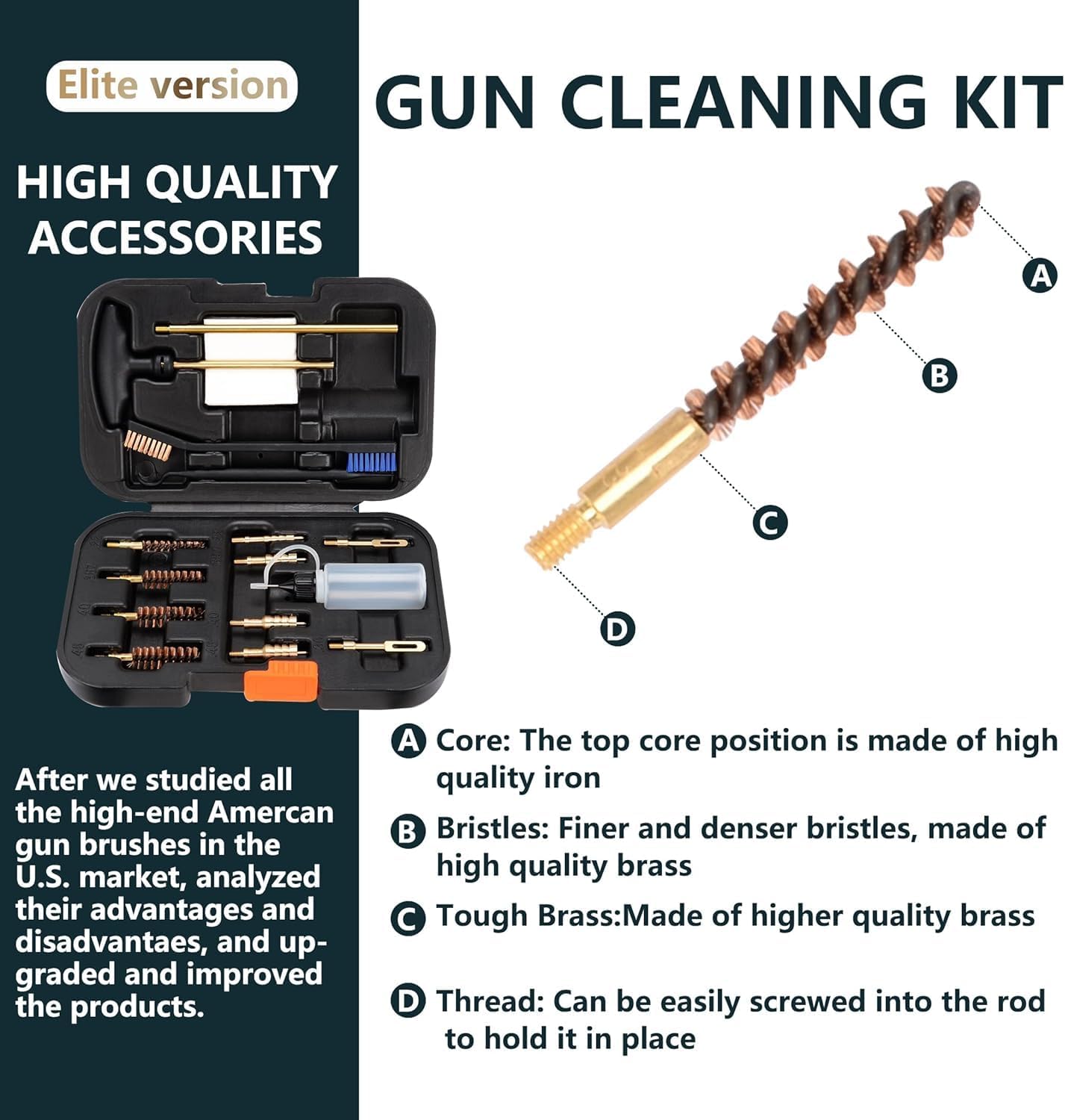 Boosteady Kit Pulizia Armi Elite per Pistole - immagine 3