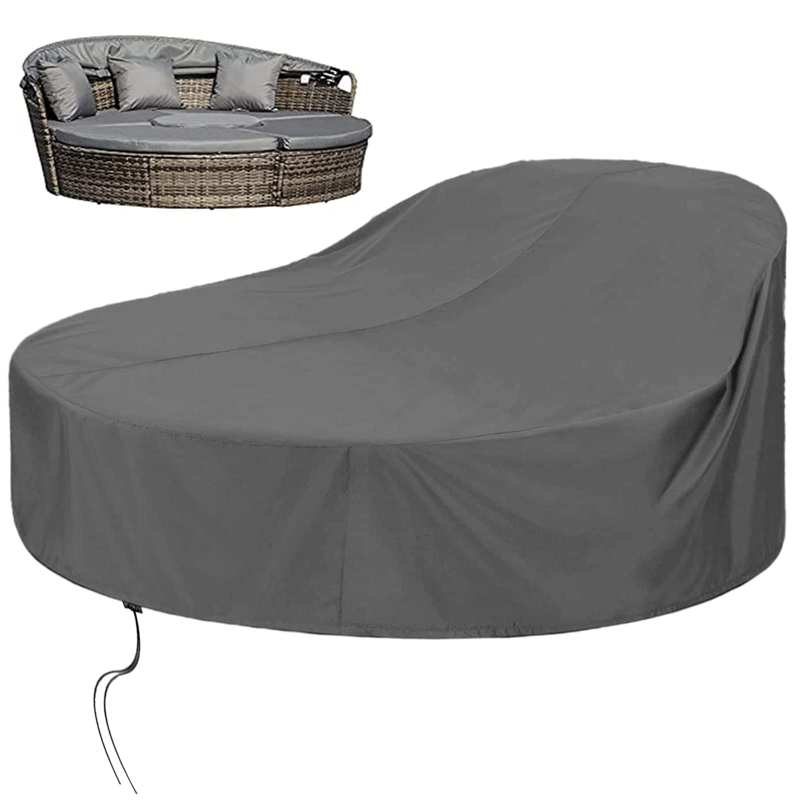 KEKAFU Copertura Isola Prendisole Rotonda 420D, Grigio