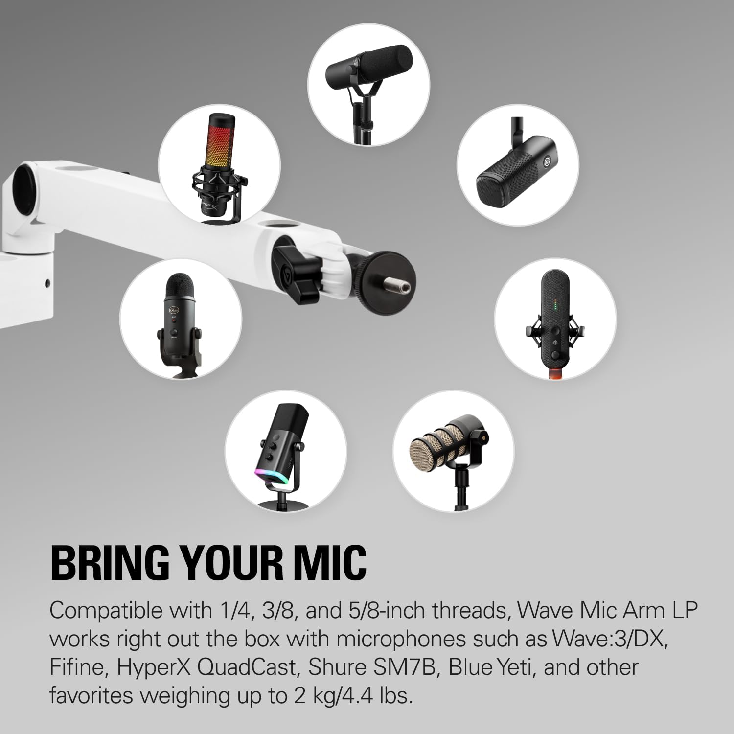 Elgato Wave Mic Arm LP White - Braccio snodabile - immagine 6