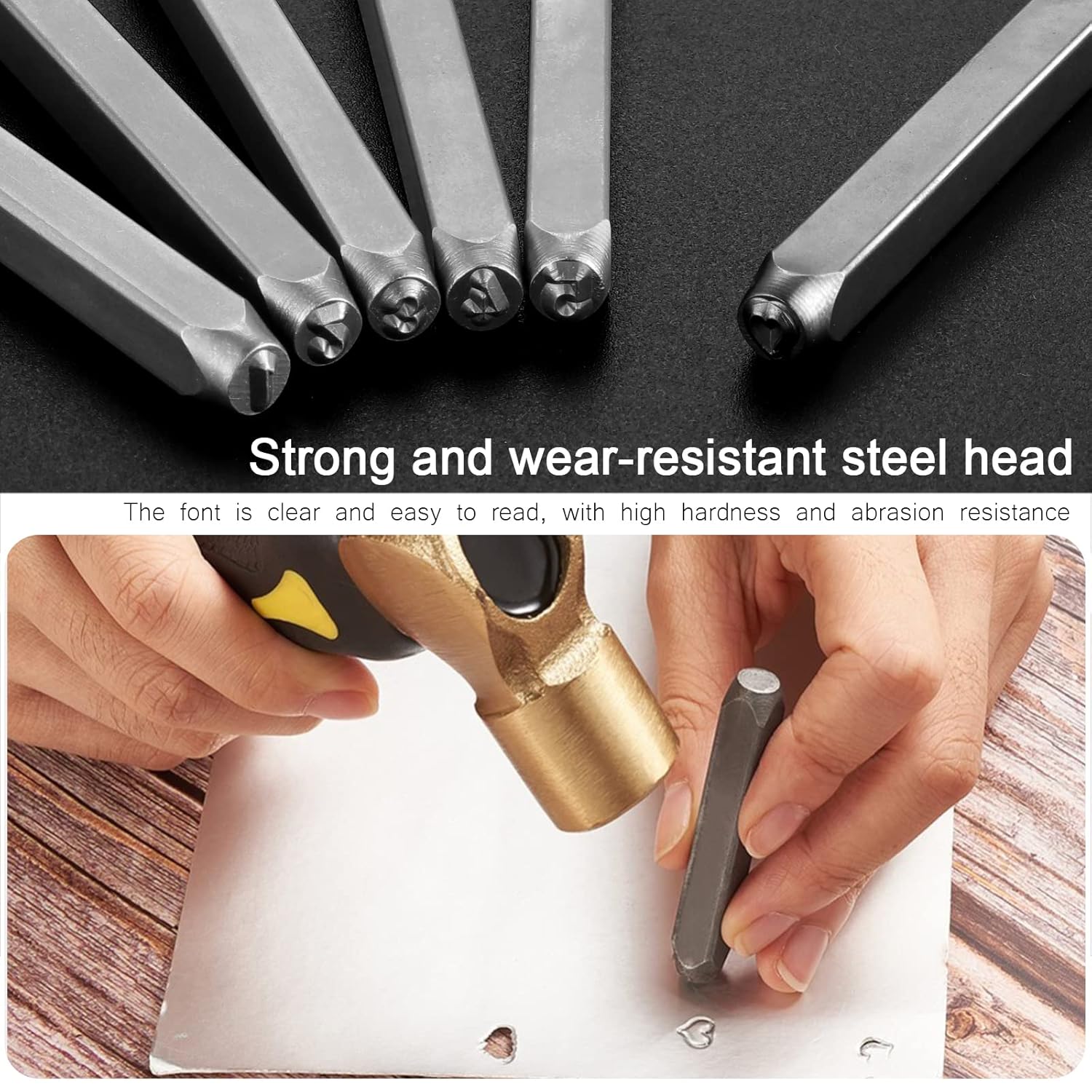 Gueenky 37 Pezzi Punzoni Lettere e Numeri 3mm - immagine 4