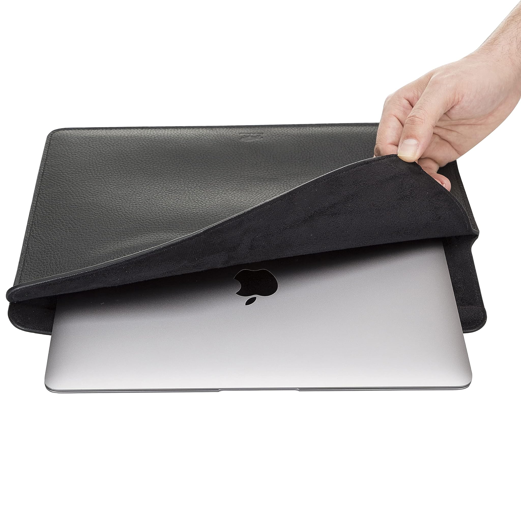Solo Pelle Custodia in pelle per MacBook Pro 13/14" Alvis (nero opaco)