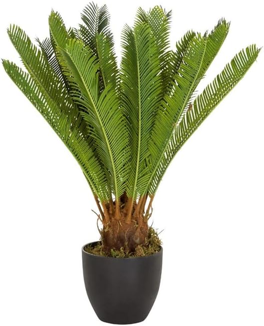 Hjh Office Pianta Artificiale Cycas Palm 70 cm, Verde