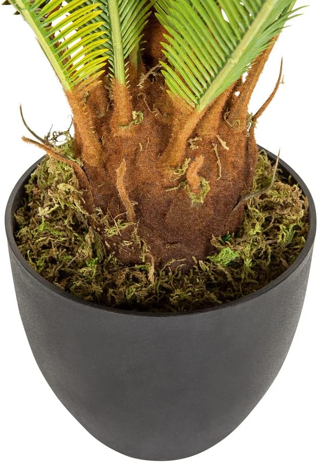 Hjh Office Pianta Artificiale Cycas Palm 70 cm, Verde - immagine 5