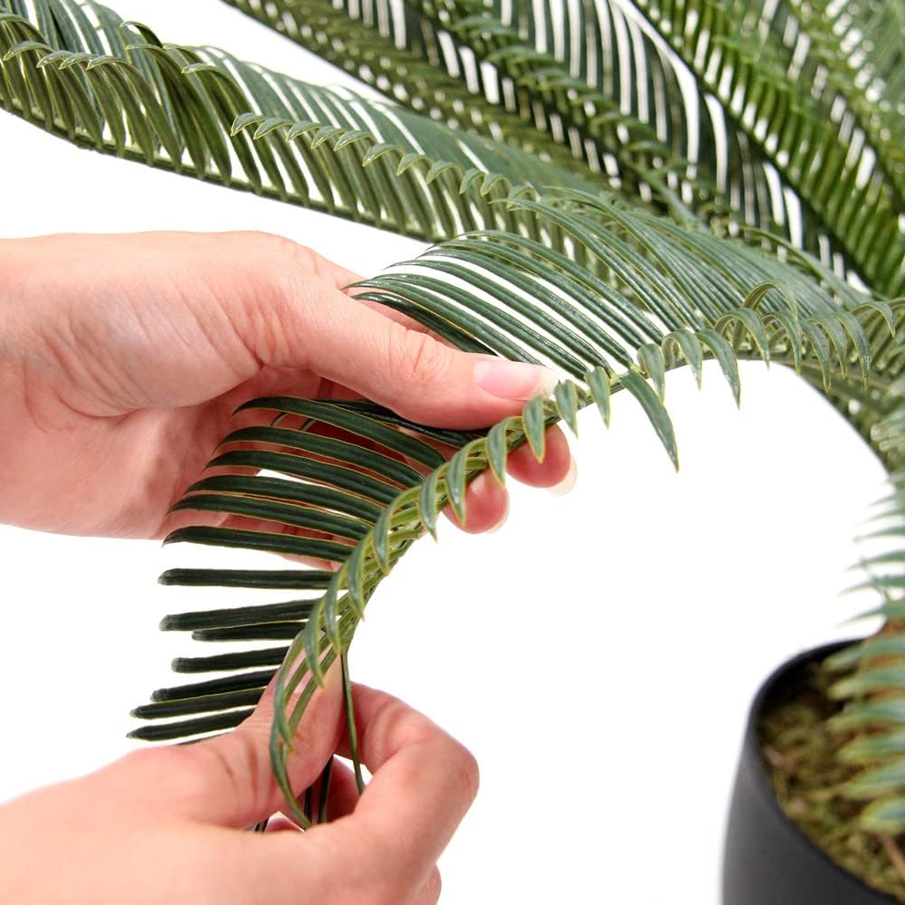 Hjh Office Pianta Artificiale Cycas Palm 70 cm, Verde - immagine 6