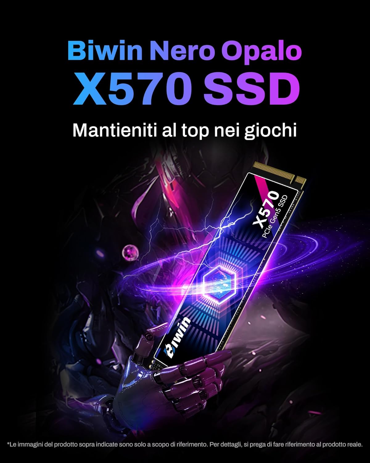Biwin Black Opal X570 Gen5 SSD Gaming 4TB - immagine 2