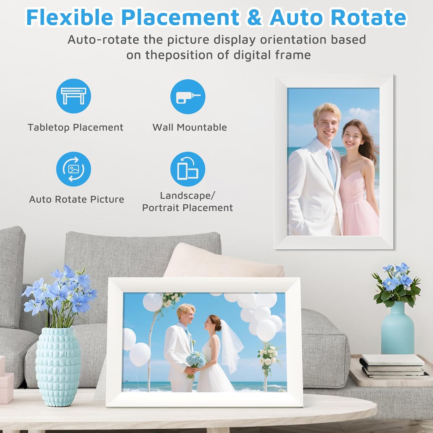 Cornice Digitale WLAN HD 10.1 Pollici IPS Touchscreen - immagine 4