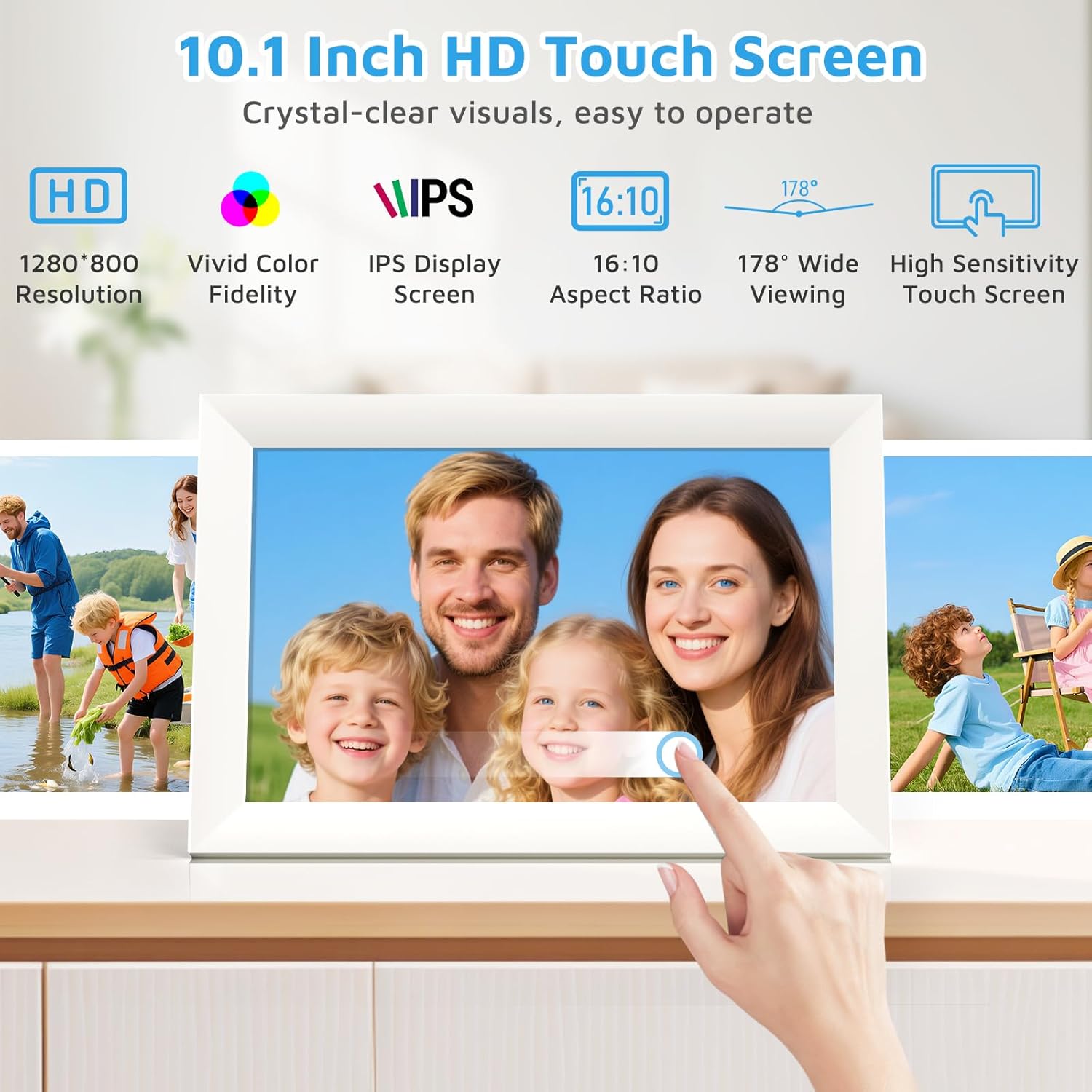Cornice Digitale WLAN HD 10.1 Pollici IPS Touchscreen - immagine 5