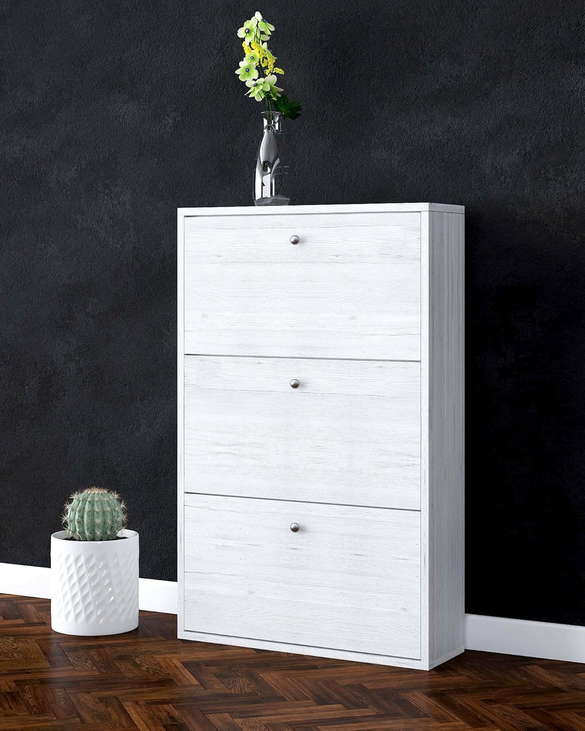 Dmora Scarpiera Cebu 3 Ante, Grigio Chiaro