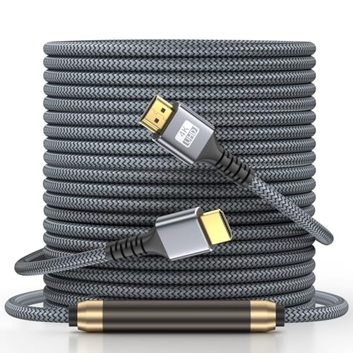 Looyotul Cavo HDMI 4K 25m Ultra Alta Velocità 2.0, Argento