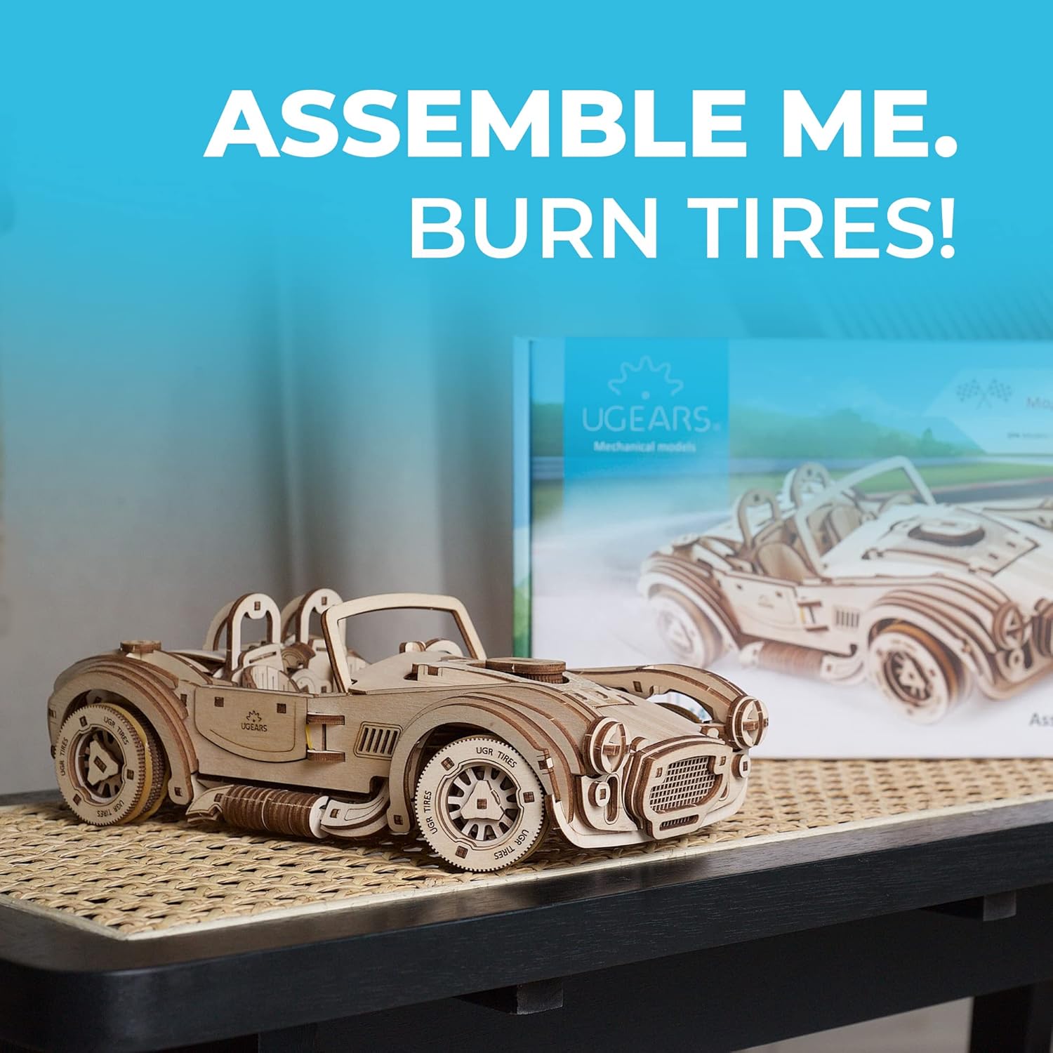 Ugears Drift Cobra Racing Car - Puzzle 3D Vintage - immagine 5