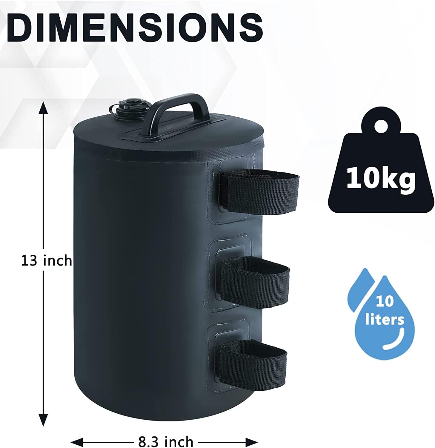 Mrwizms Zavorre ad Acqua per Gazebo, Nero - immagine 2