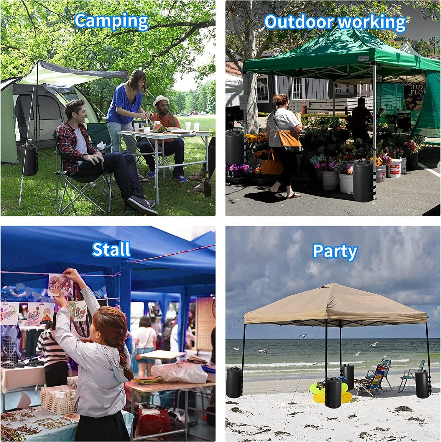 Mrwizms Zavorre ad Acqua per Gazebo, Nero - immagine 5