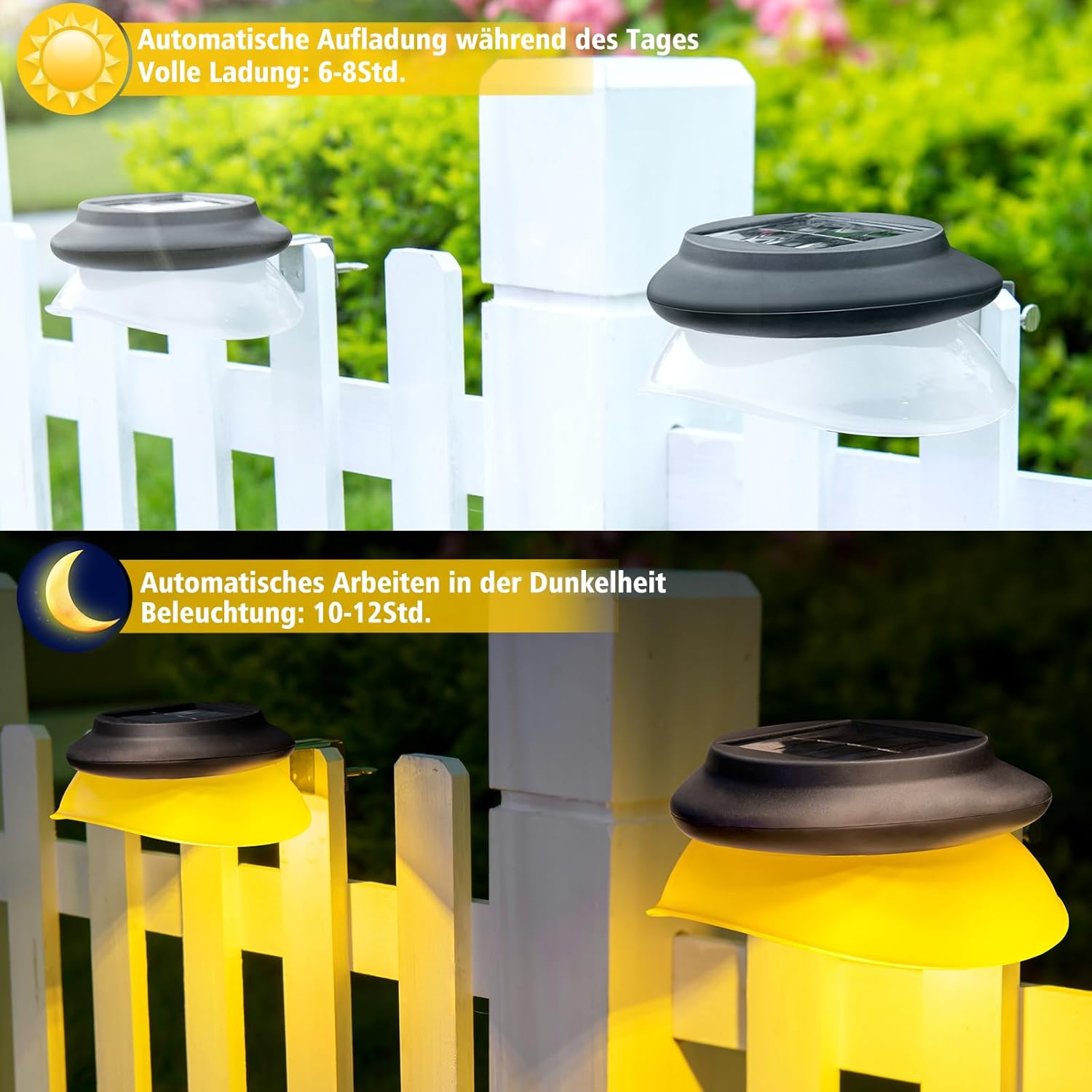 Agotd Luce Solare LED Esterno IP55, 6 Pezzi - immagine 4