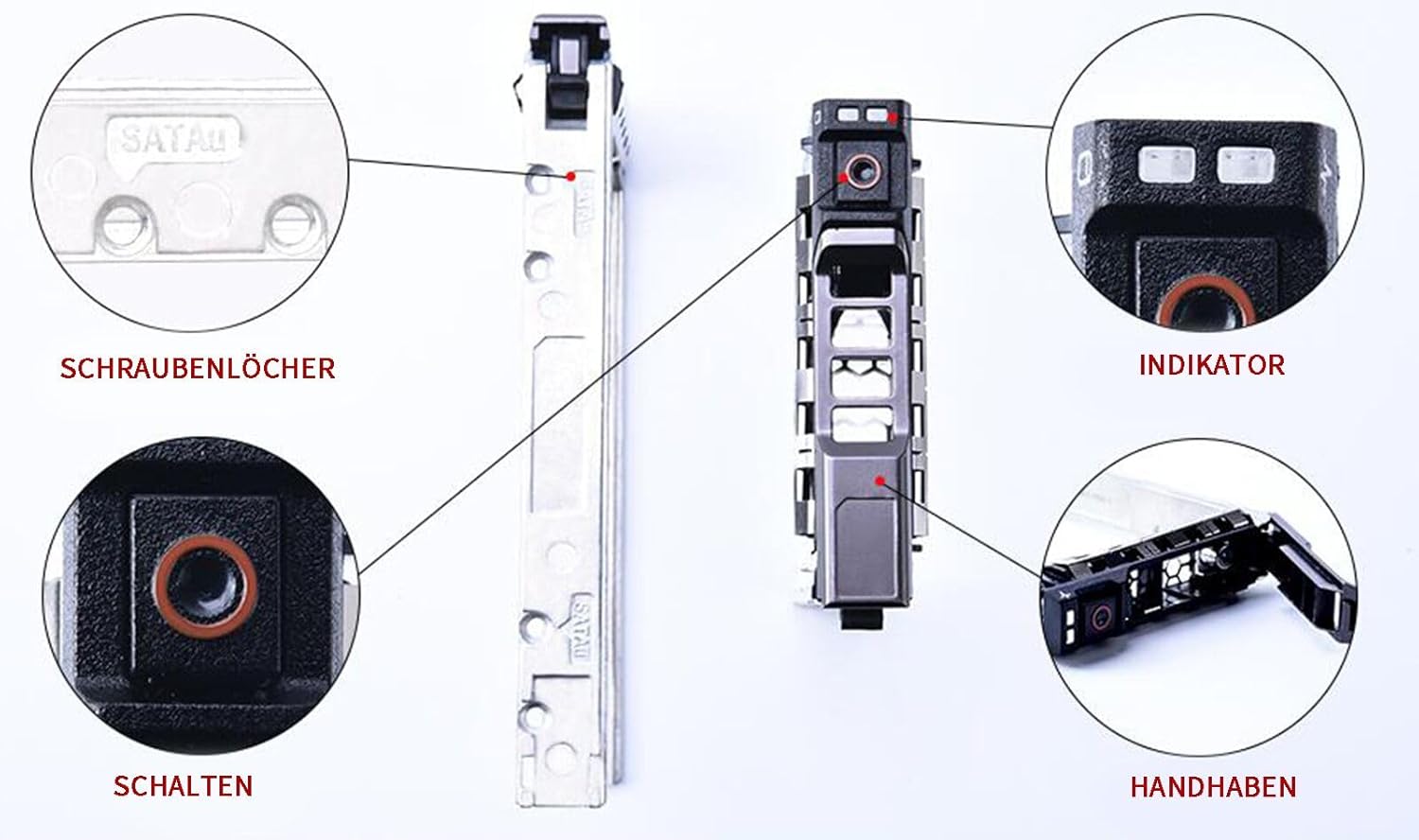 Heretom DXD9H - 3 Contenitori SATA 2.5" per Dell PowerEdge - immagine 4