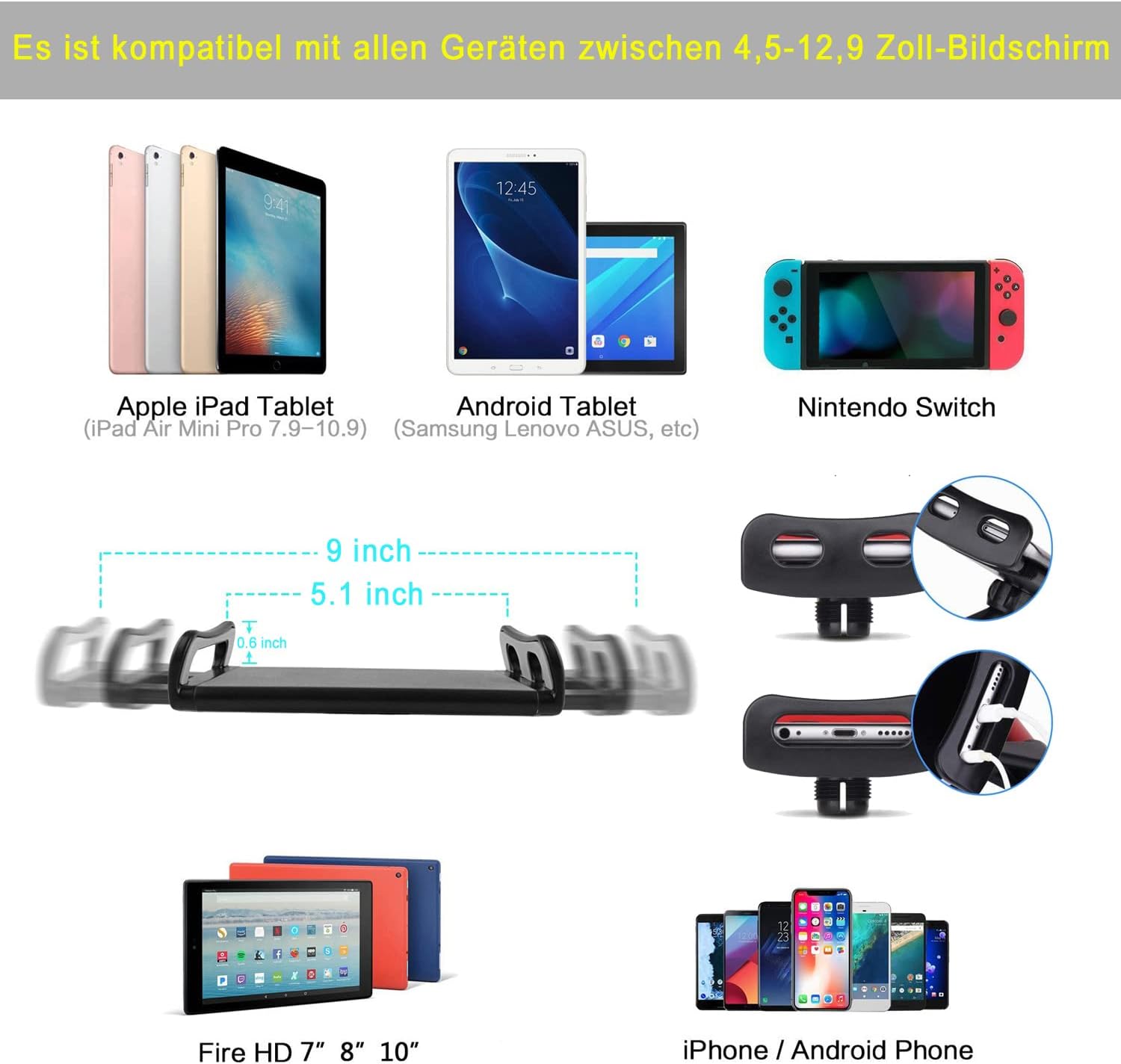 Supporto per Tablet da Letto con Braccio in Alluminio - immagine 7