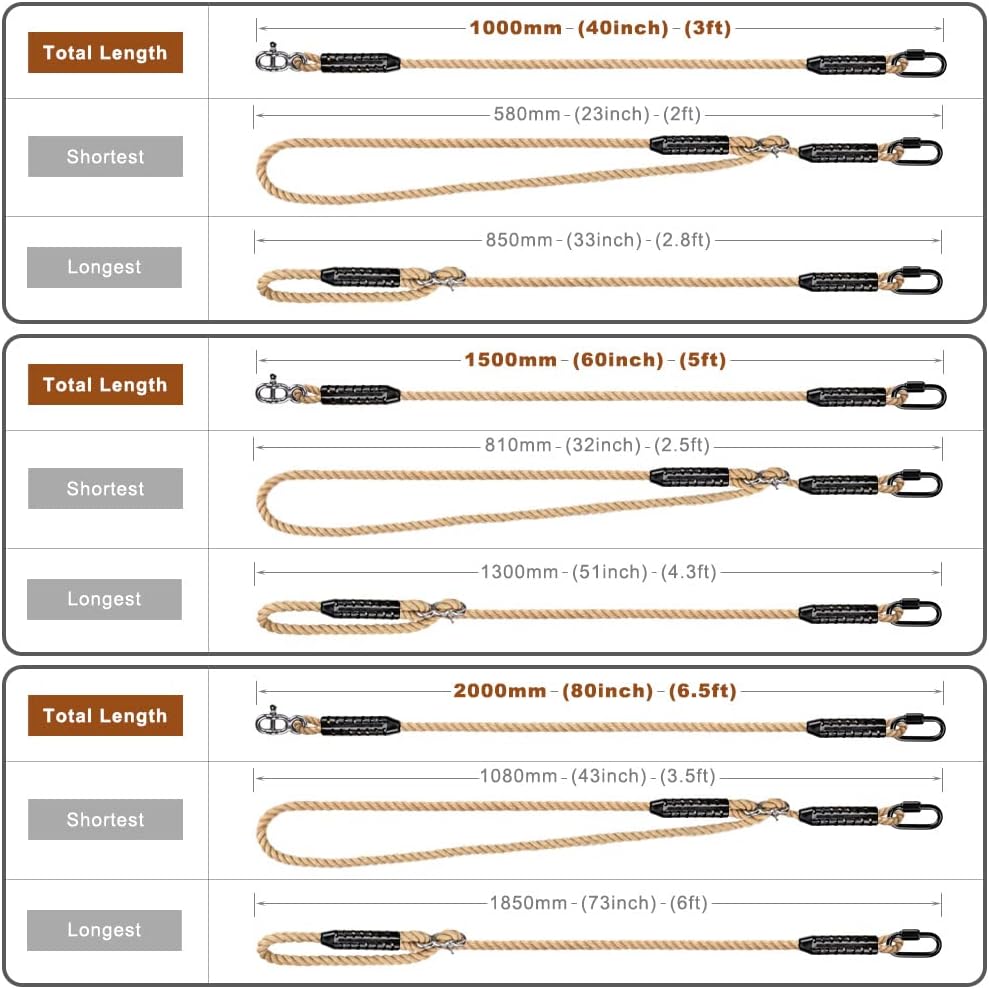 Benelabel Corde per Altalena per Albero Regolabili - 2 Pezzi - immagine 7
