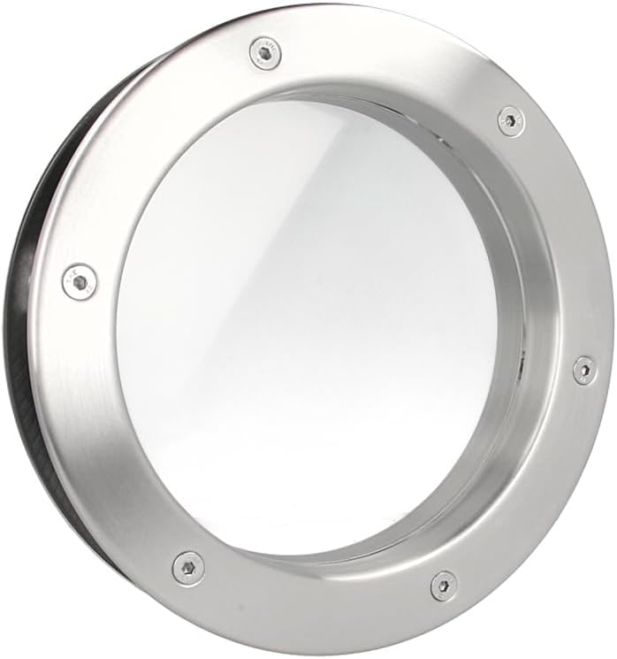 MLS Oblò B4000 per Porte in Acciaio Inox, Ø 350mm
