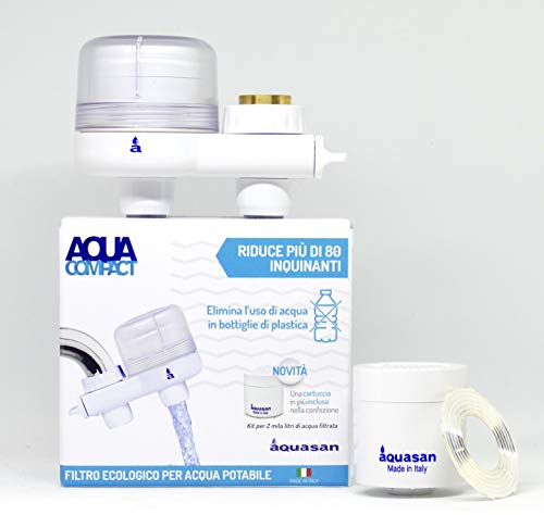 AQUASAN Aquacompact Kit 2000 Litri - Filtro Rubinetto, White