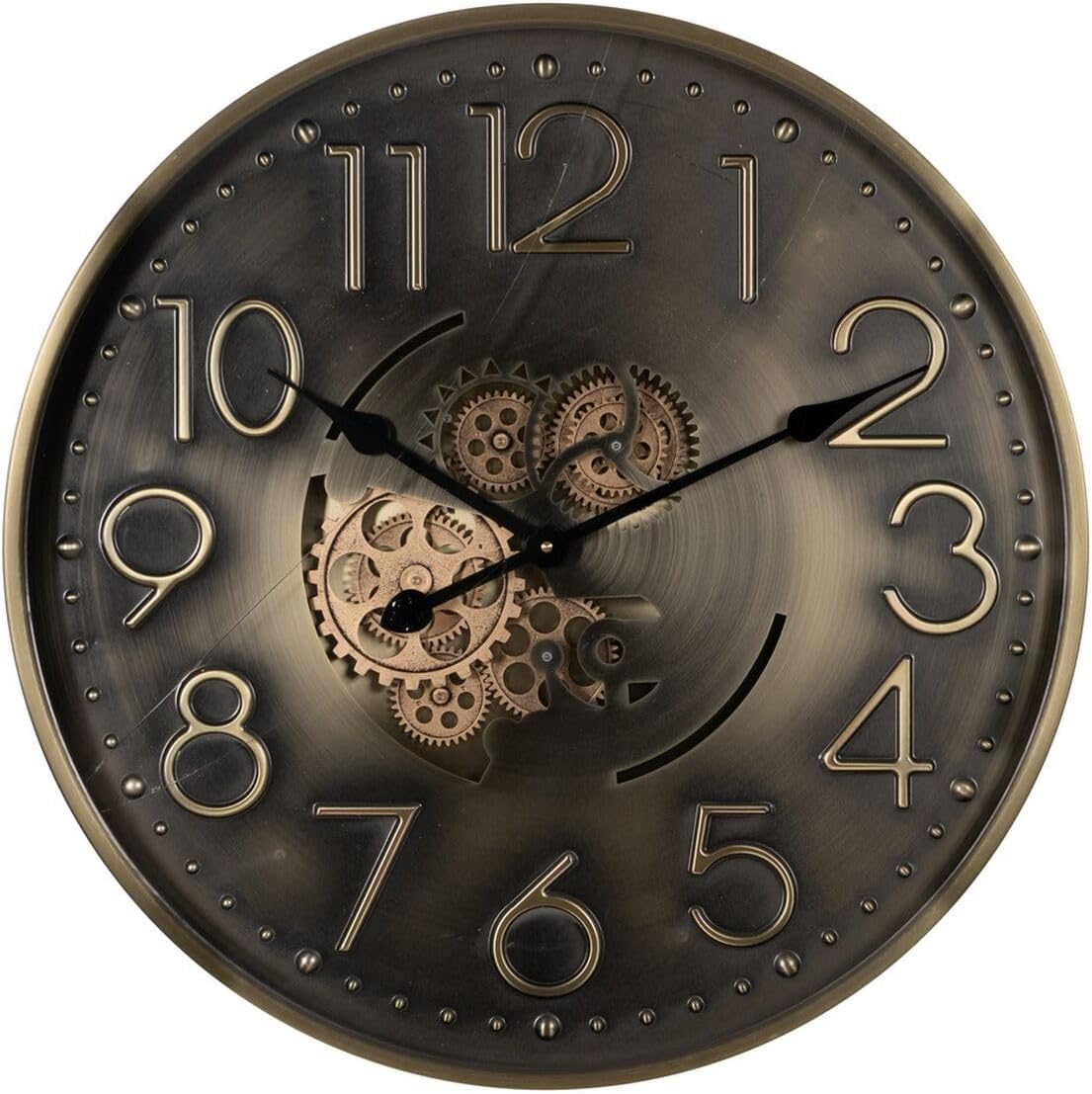 BigBuy Home Orologio da parete dorato ferro 60 x 8 x 60 cm