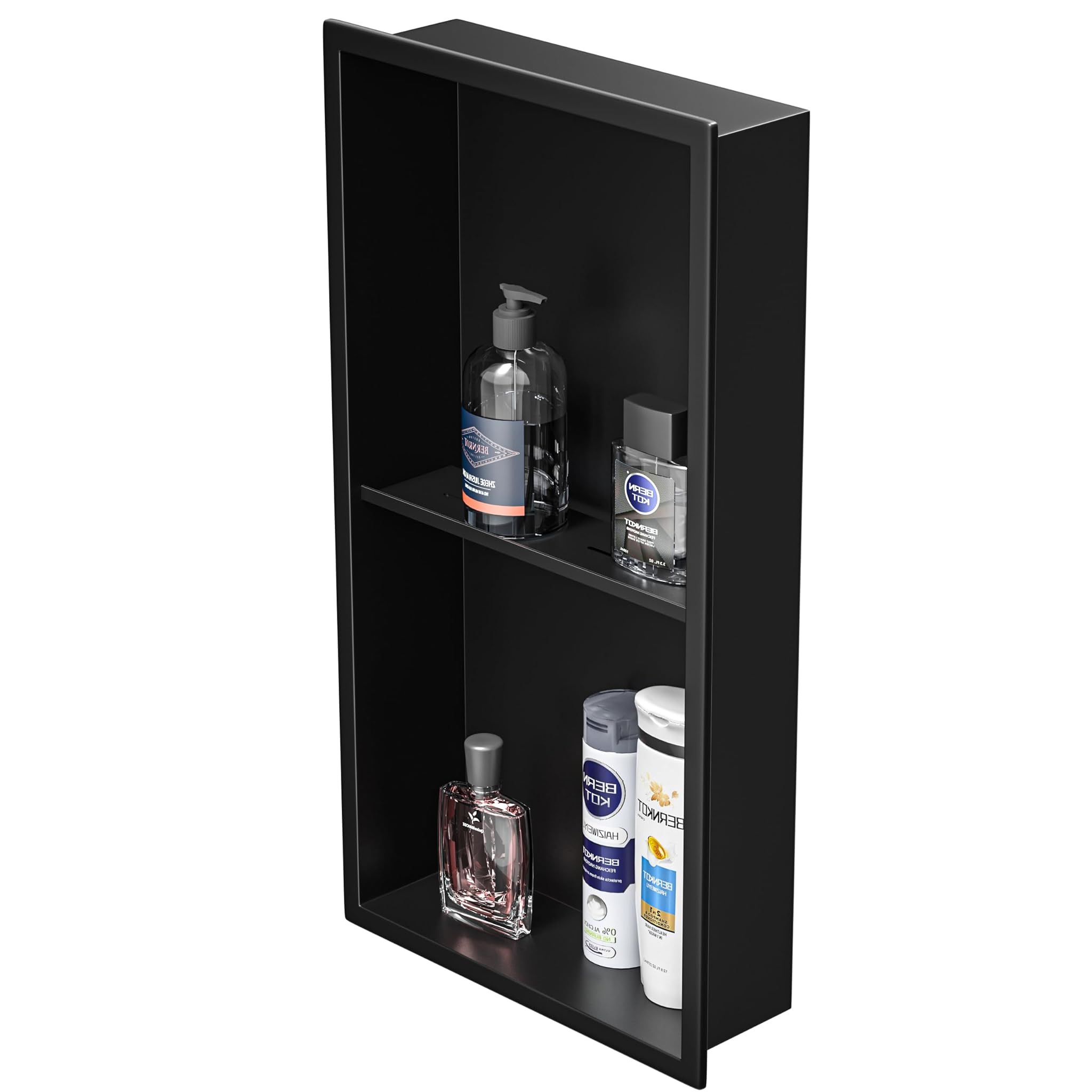 Doccia in Acciaio Inox Nero 60 x 30 cm a Incasso