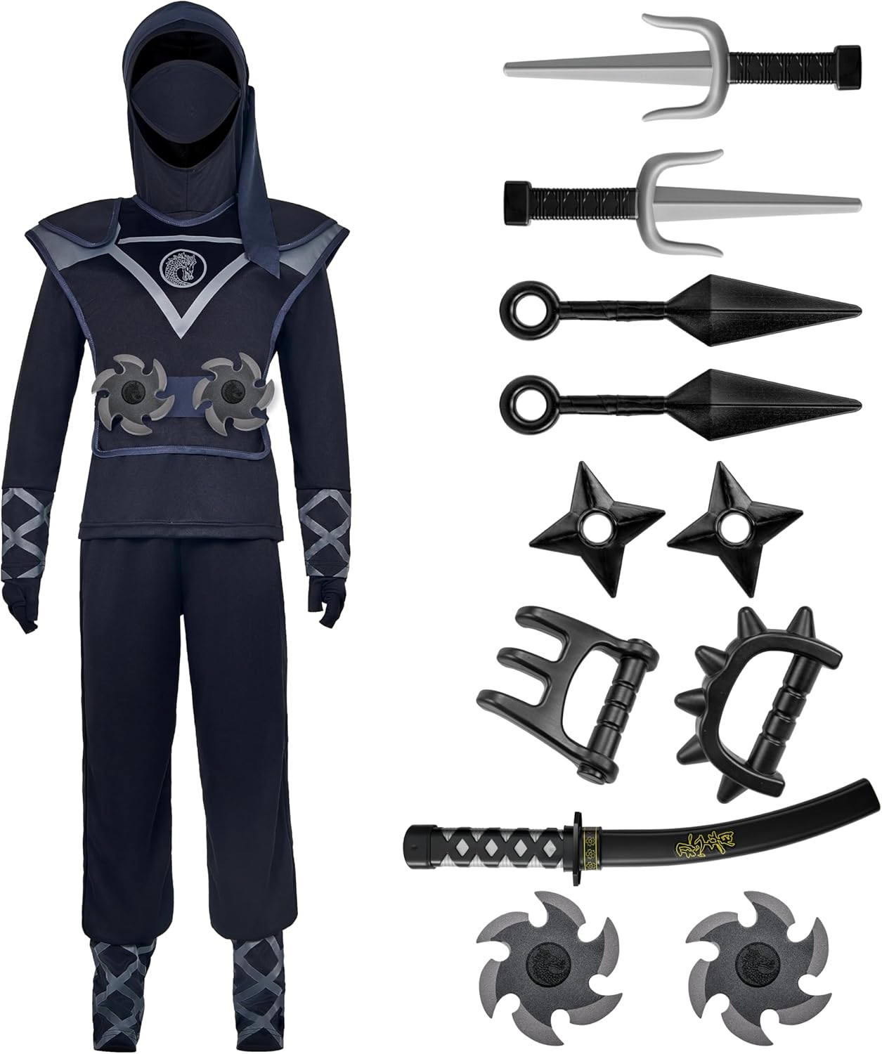 Spooktacular Creations Costume Ninja Deluxe Nero - immagine 3