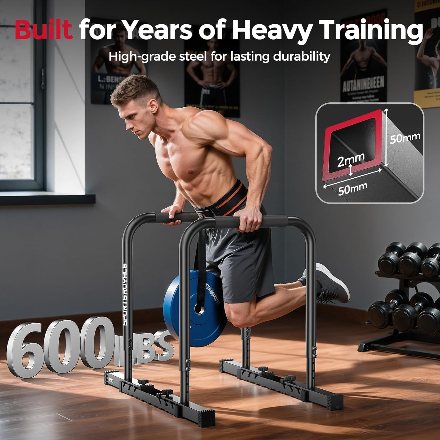 Sportsroyals - Barra Regolabile per Dip Bar 400 LBS - immagine 3