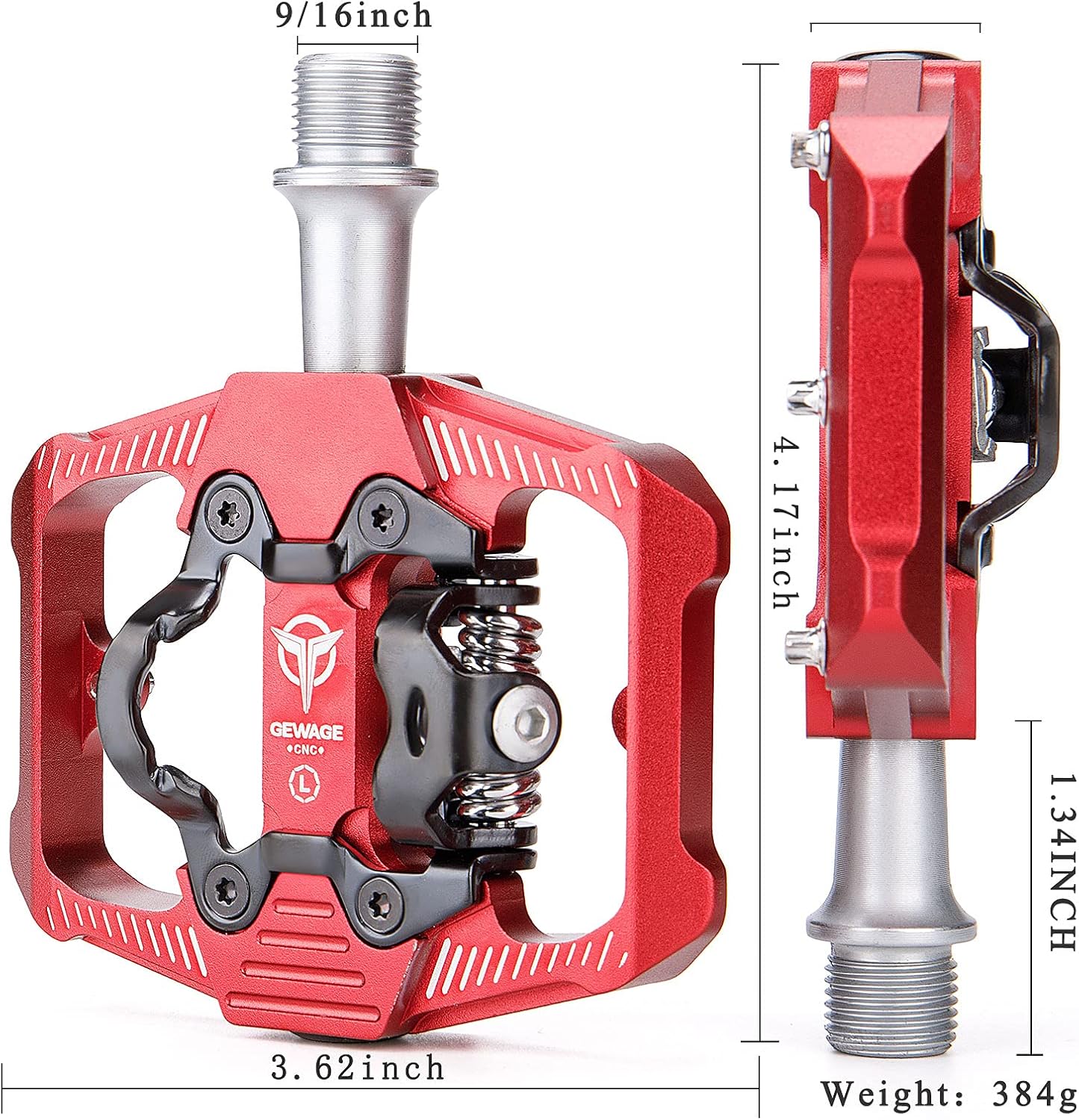 Gewage Pedali Bici SPD con 3 Cuscinetti - immagine 2