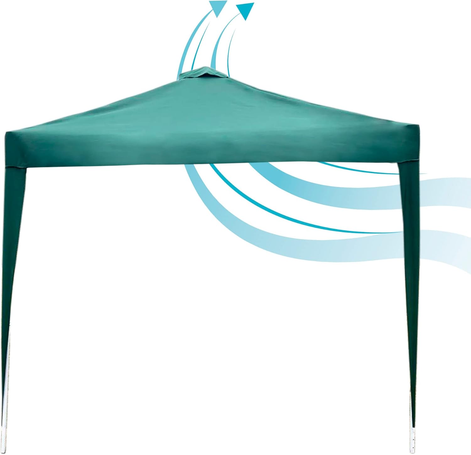 Aktive Gazebo Pieghevole da Giardino 3x3m, Verde - immagine 6