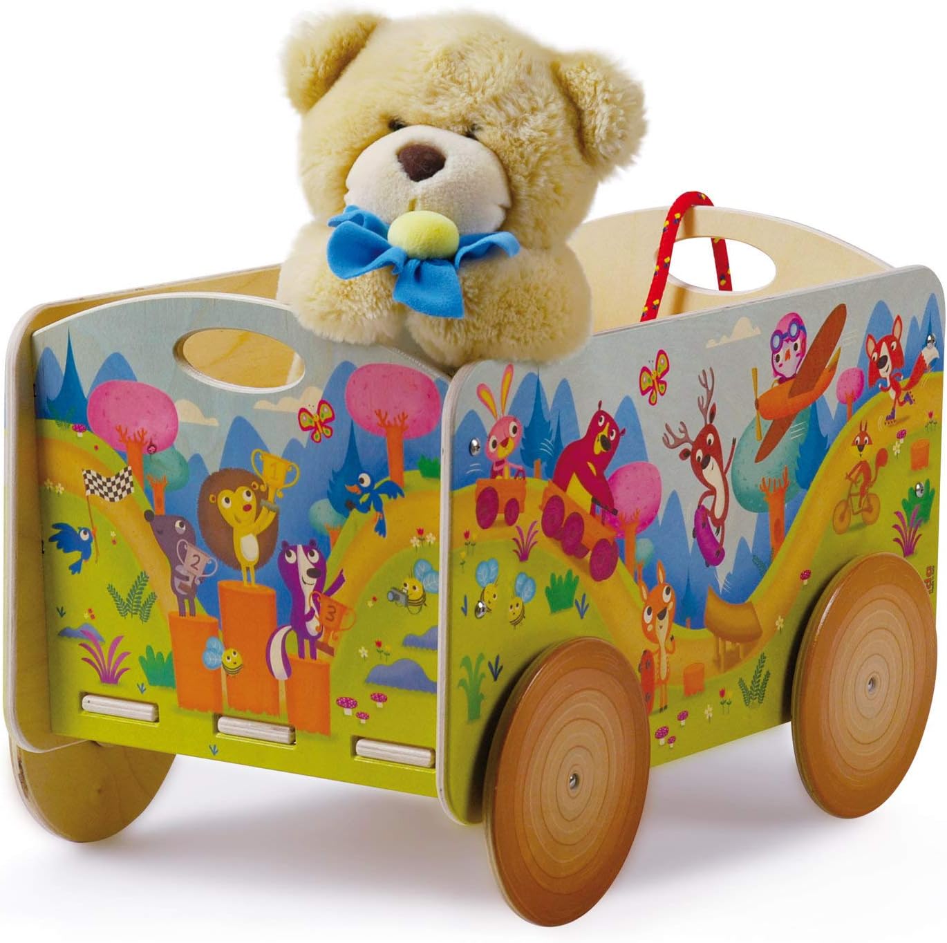 Dida - La Gara nel Bosco: Carretto Trainabile in Legno - immagine 1