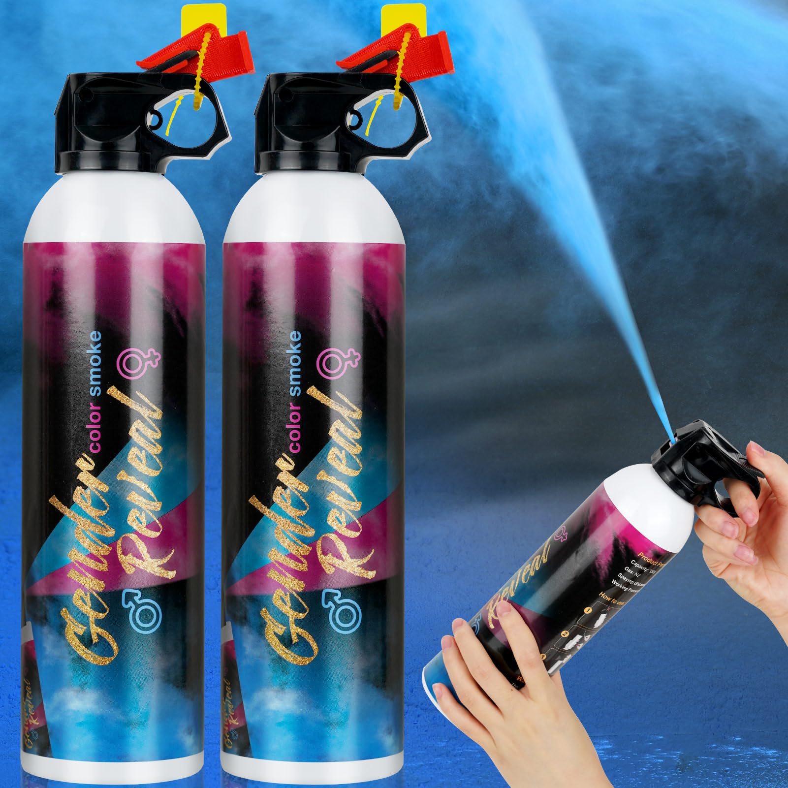 Risemart Gender Reveal - Coriandoli Cannon Popper (2 pezzi, blu)