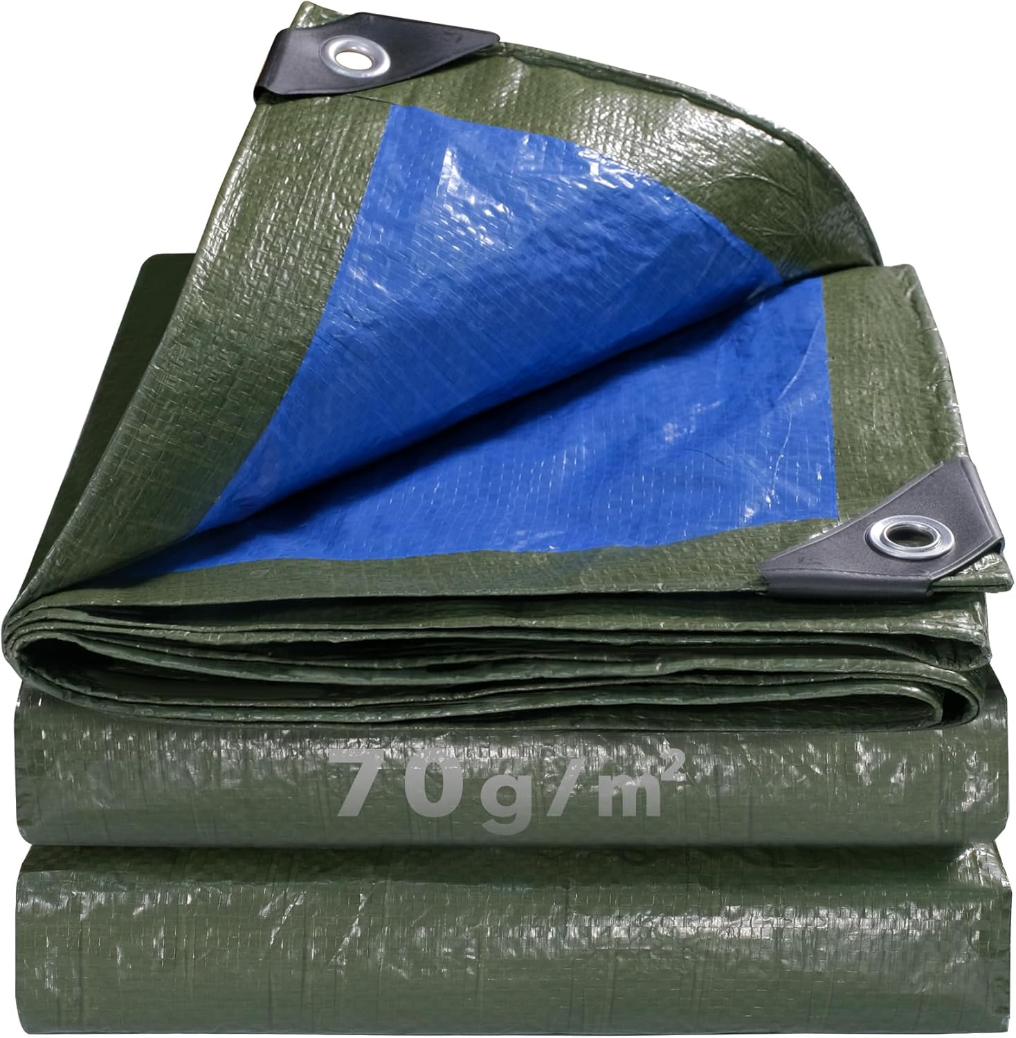 Covall Telone Leggero Antipioggia 10x10m, Verde/Blu - immagine 2