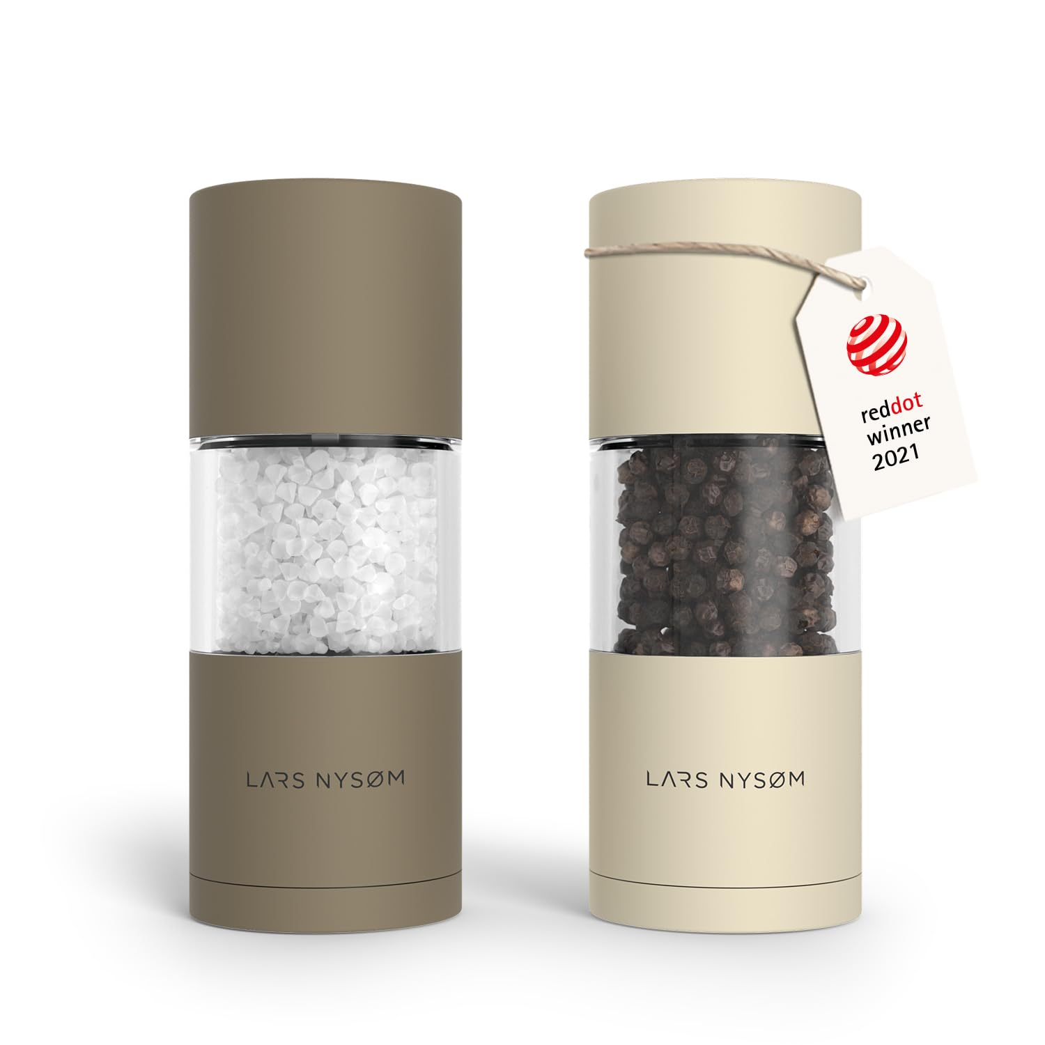 Lars Nysøm Set Macine Sale e Pepe in Acciaio Inox