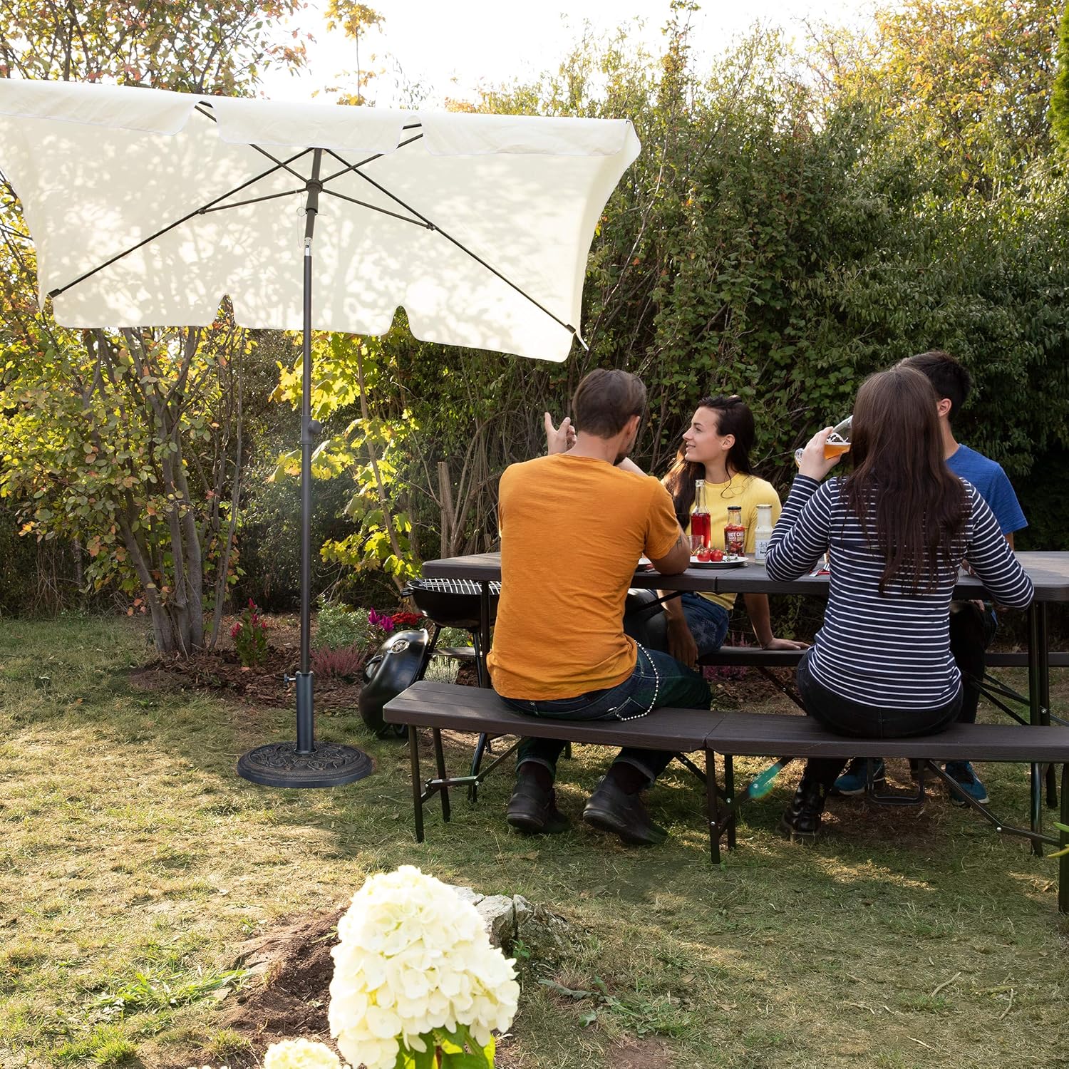 Relaxdays Base per Ombrellone, Nera - immagine 3