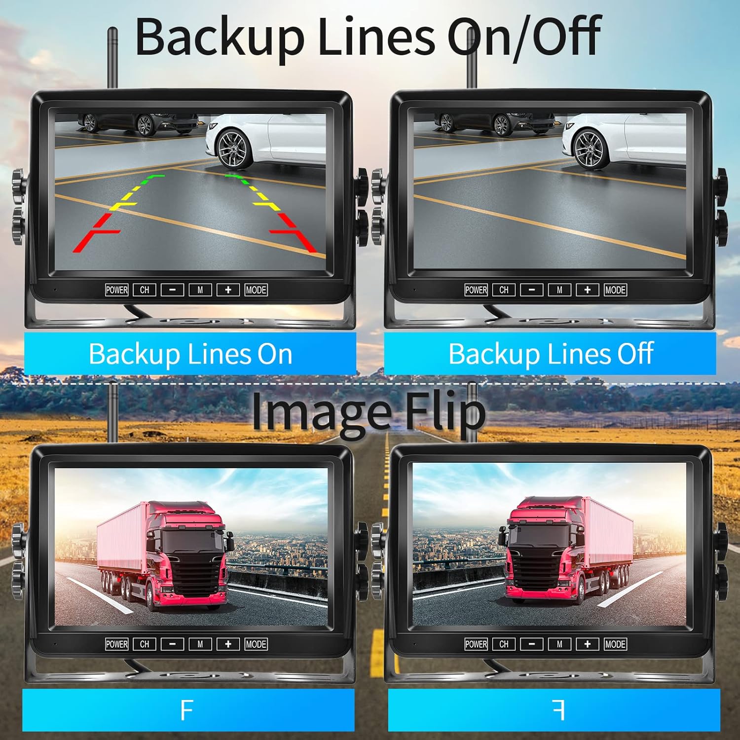 Telecamera Posteriore Wireless con DVR Monitor LCD 7" - immagine 4