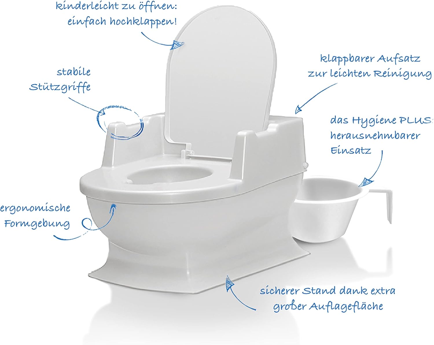 Reer SitzFritz - WC per bambini, vasino e vasino, colore: Bianco - immagine 4