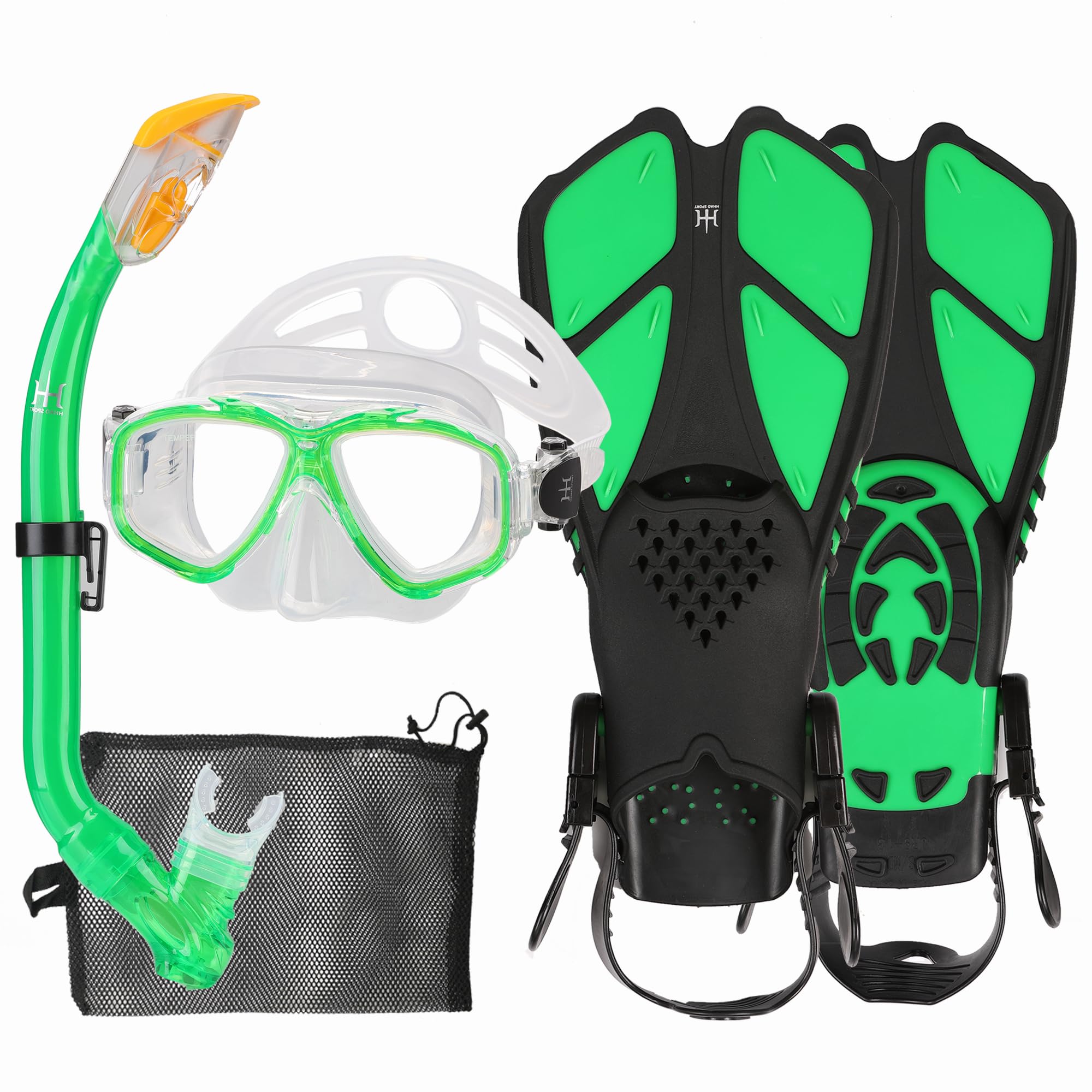 Set Snorkeling Bambini con Pinne e Vista 180°