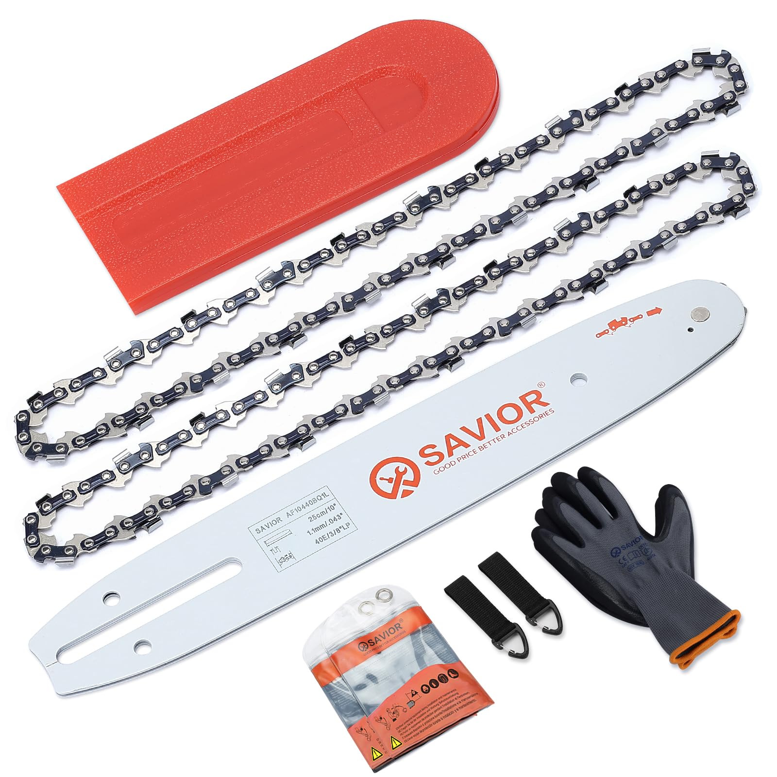 2 Catene per Motosega con Guida 25cm