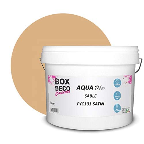 Pittura murale acrilica effetto raso Aqua Deco - 10 l/100 m², beige sabbia