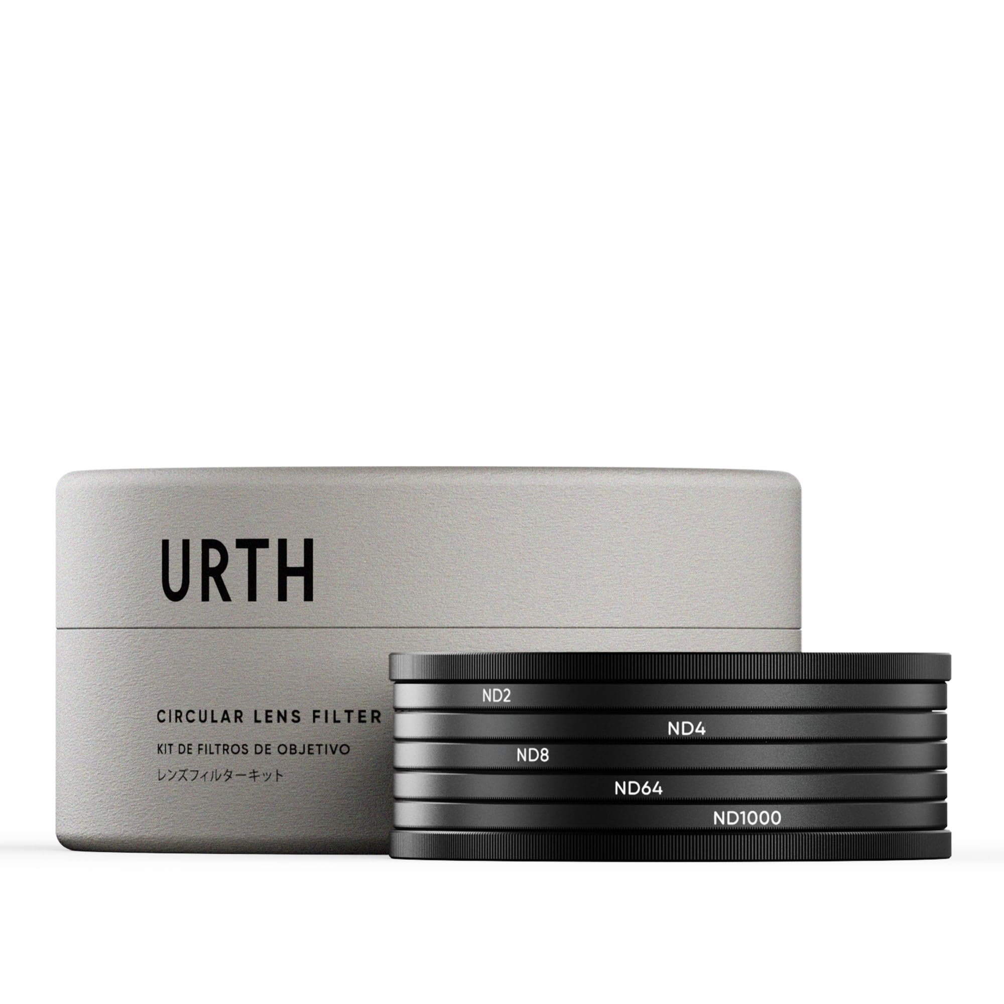 Urth - Kit filtri per obiettivi 72 mm ND2, ND4, ND8, ND64, ND1000 (Plus+)