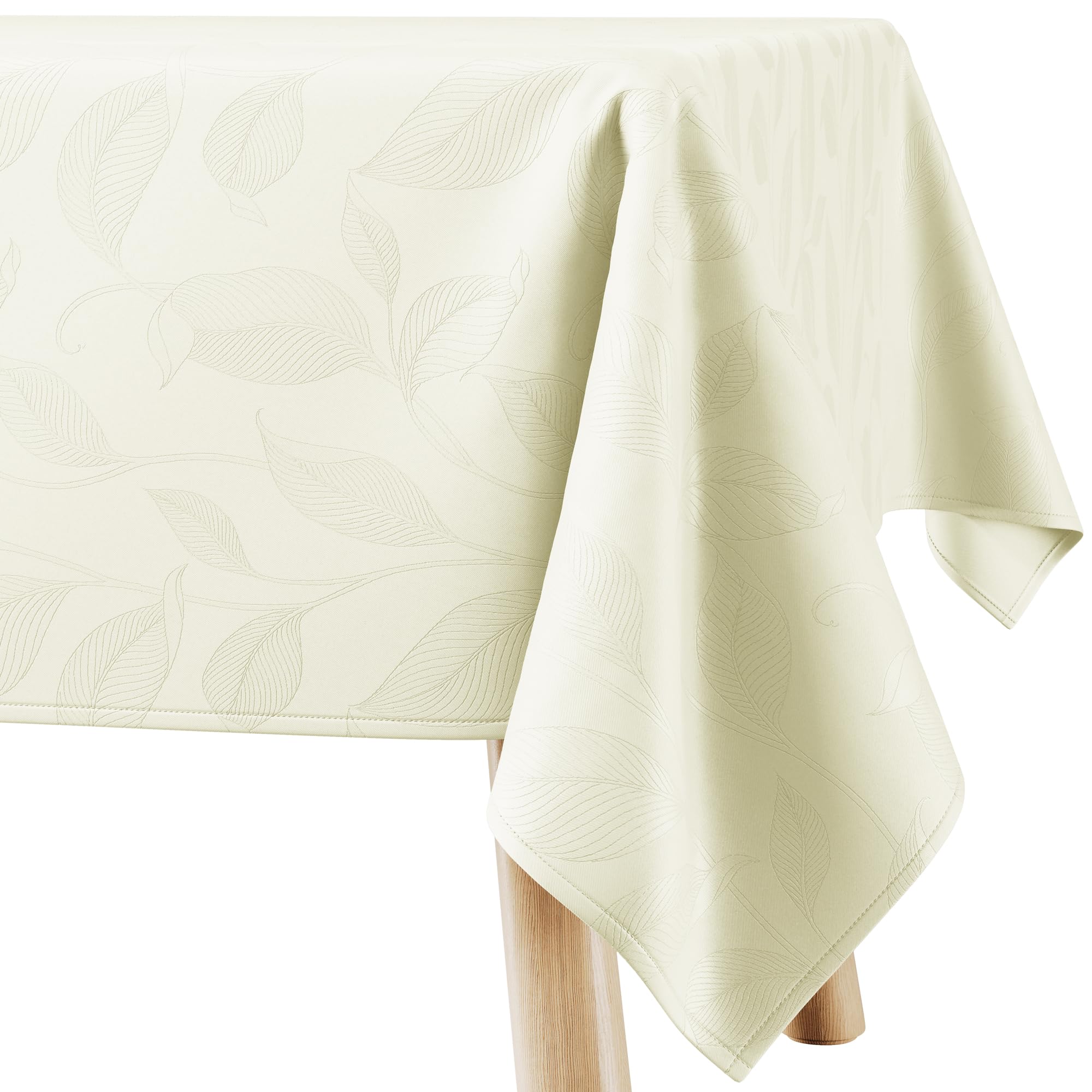 Tovaglia 140x280 cm Crema con Motivo Geometrico Amalu