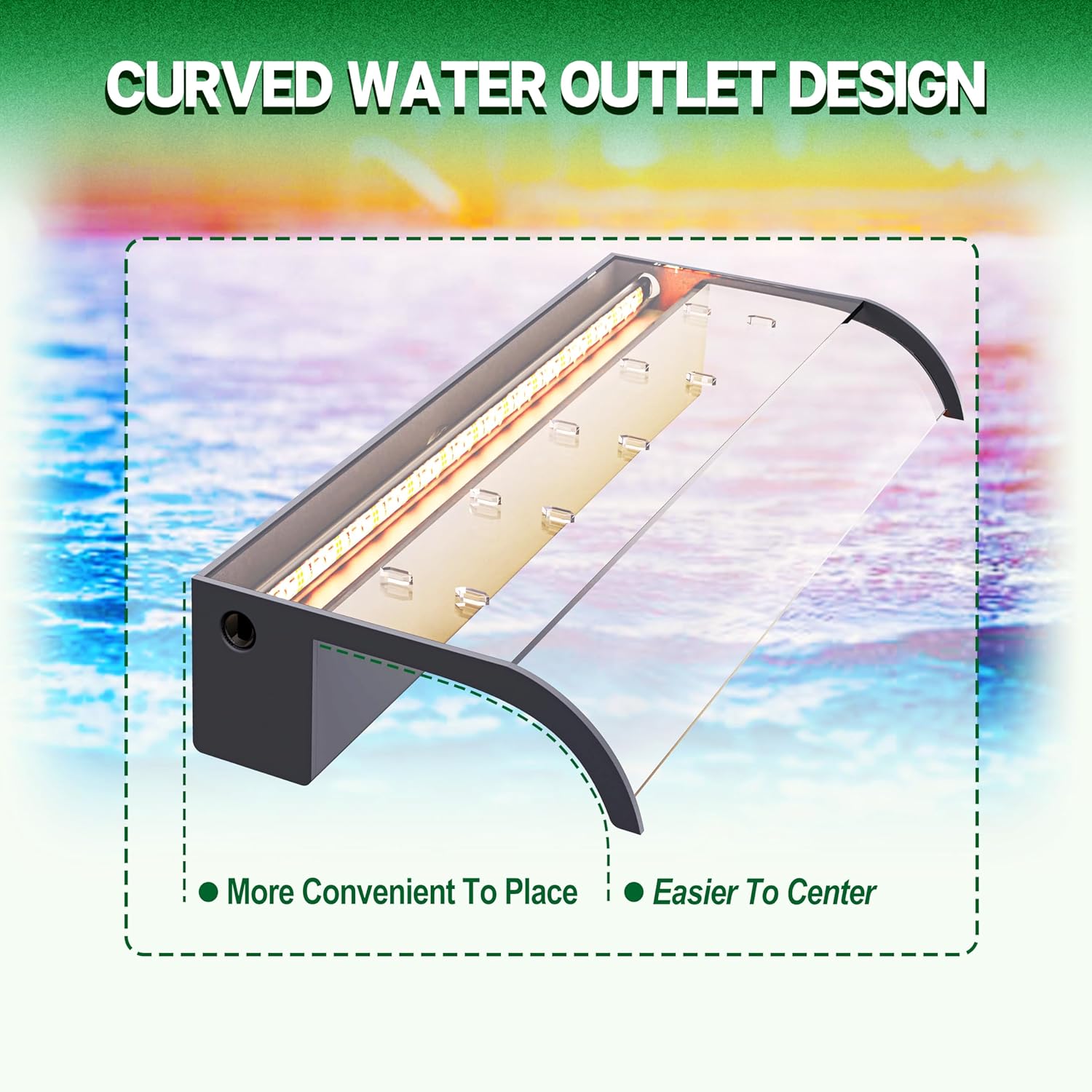 Longrun Set Lame Cascata Laghetto 90cm con LED - immagine 6