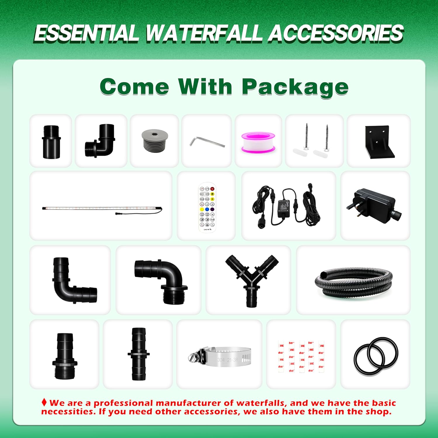 Longrun Set Lame Cascata Laghetto 90cm con LED - immagine 7