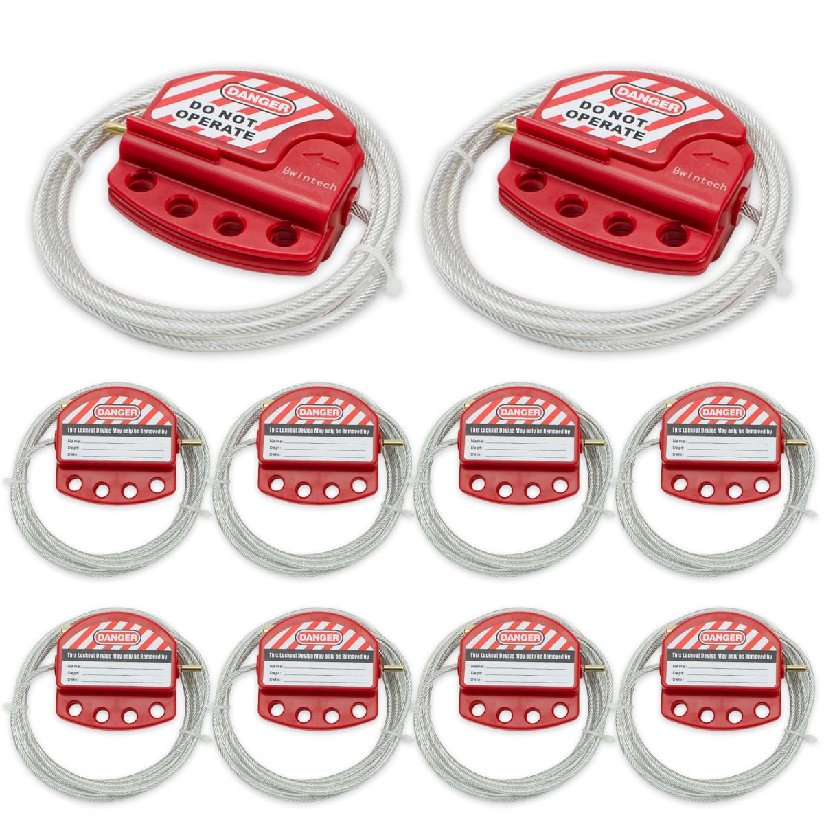 Bwintech Cavo d'Acciaio Regolabile 10 Pezzi