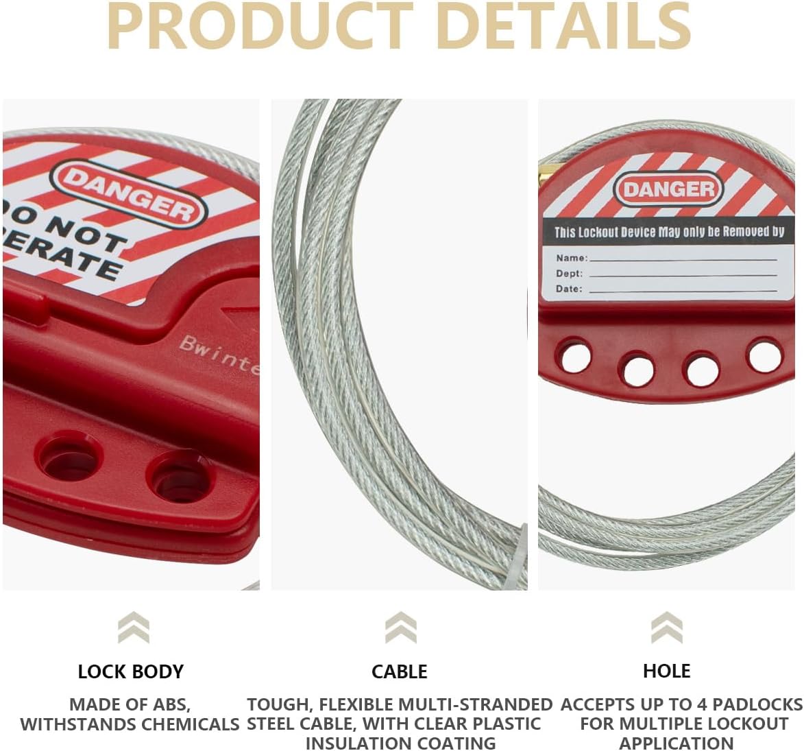 Bwintech Cavo d'Acciaio Regolabile 10 Pezzi - immagine 3