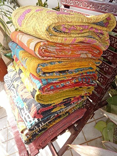 Radhykrishnafashions Trapunta Kantha Fatta a Mano 213x137cm