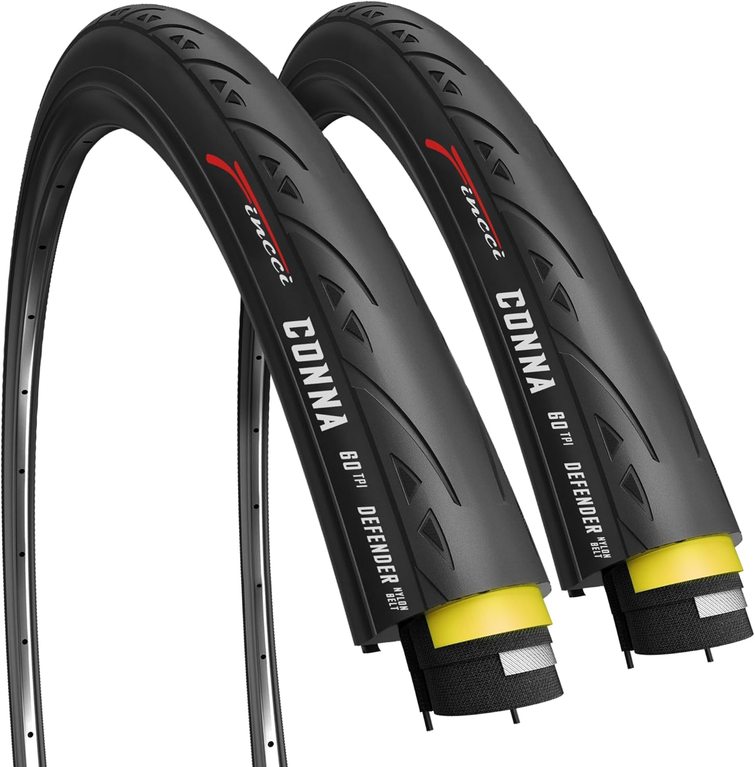 Fincci Coppia Copertoni Bici Corsa Pieghevoli 700x23c - immagine 1