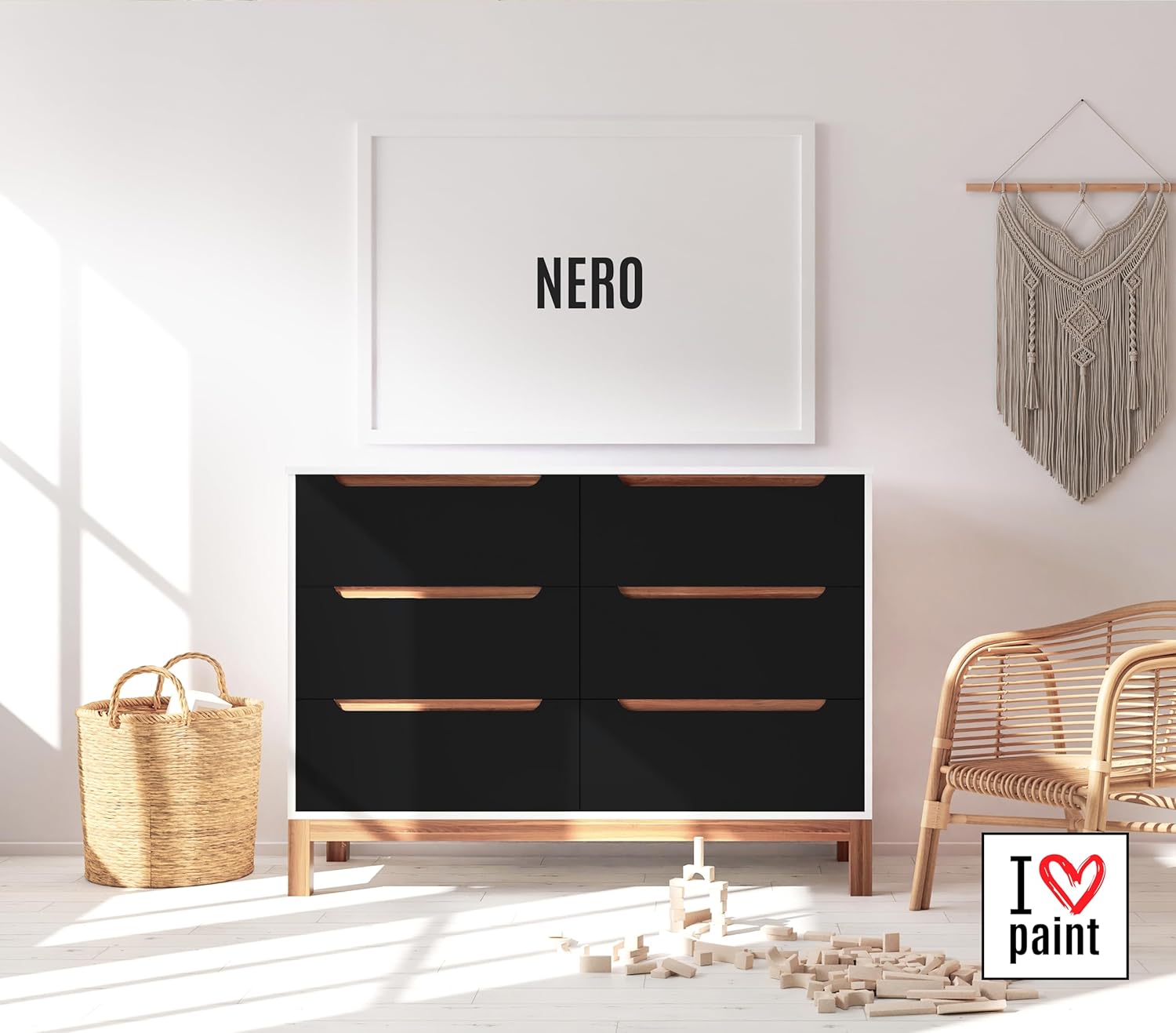 I LOVE CHALK PAINT Colore Nero 4 Litri - immagine 2