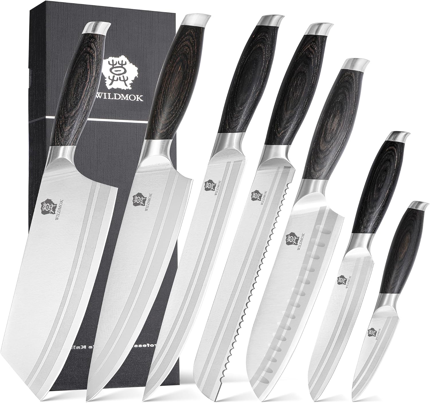 Wildmok Set Coltelli da Cucina Professionali 7 Pezzi - immagine 1