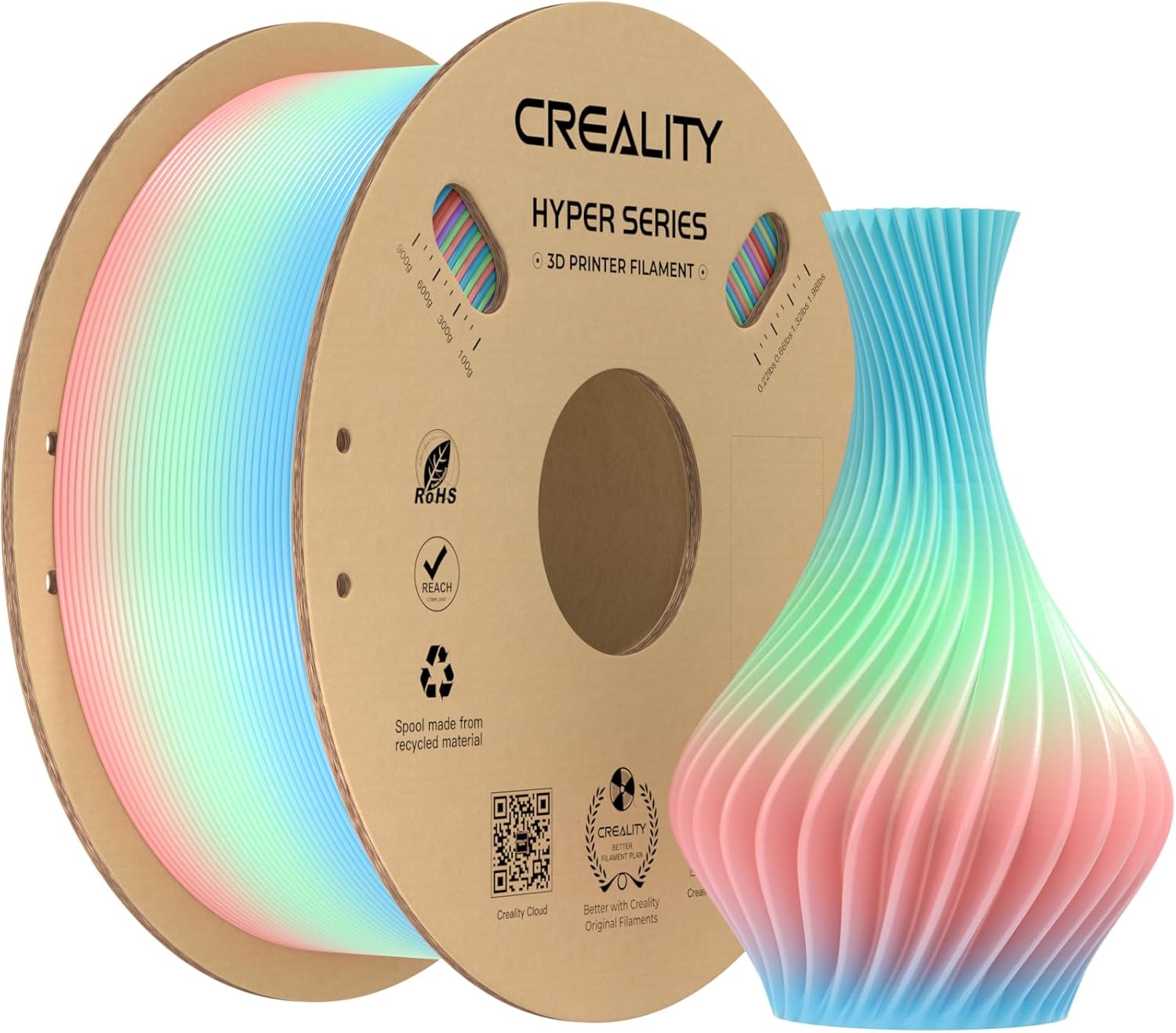 Creality Filamento Hyper PLA Arcobaleno 1kg - immagine 1
