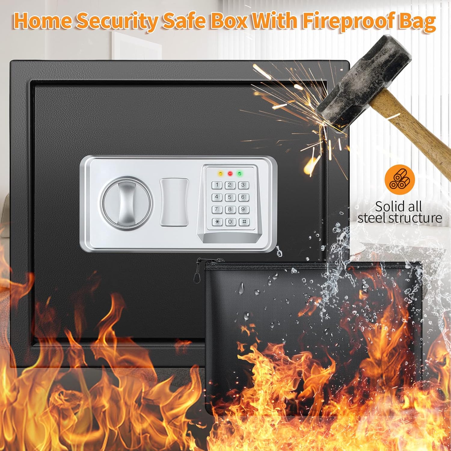 Cassaforte Digitale Ignifuga 30L con Allarme - immagine 2